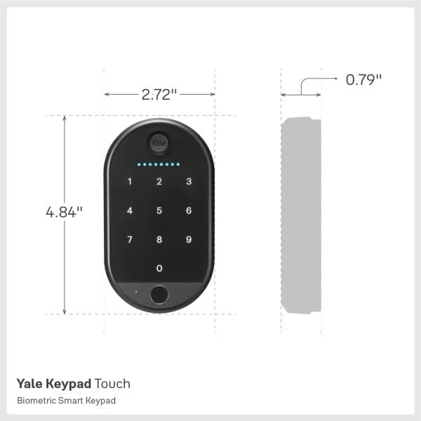 Yale Keypad Touch, Fingerprint Door Lock, Keyless Entry, Smart deadbolt, Pin Code Entry - Does Not Include Required Smart Lock - Image 2