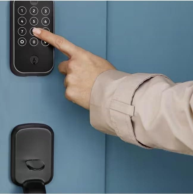 Assure 2 Lock Black Suede Keyed Single Cylinder Deadbolt with Push Button Keypad and Bluetooth - YRD410-BLE-BSP - Image 4