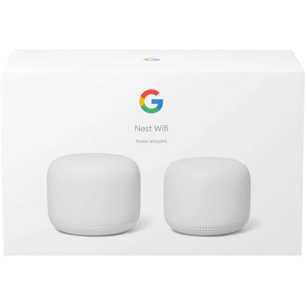 Nest WiFi Router with 1 Point - Mesh for Wireless Internet Wi-Fi Extender Smart Speaker Works and Google Home Systems Snow - Image 2