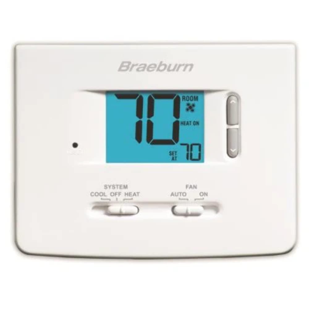 Braeburn 1020NC Thermostat, Non-Programmable, 1H/1C