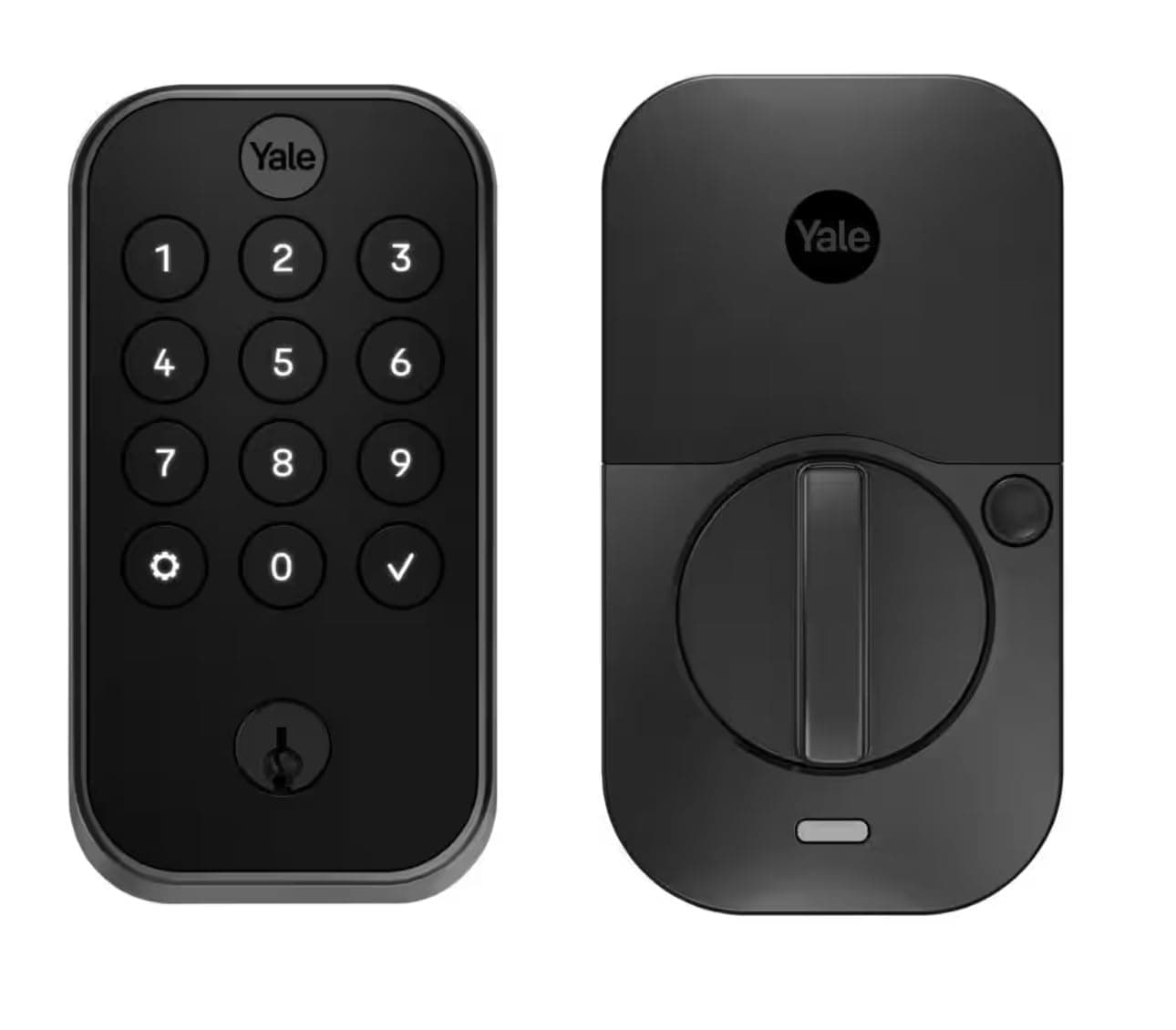 Assure 2 Lock Black Suede Keyed Single Cylinder Deadbolt with Push Button Keypad and Bluetooth - YRD410-BLE-BSP