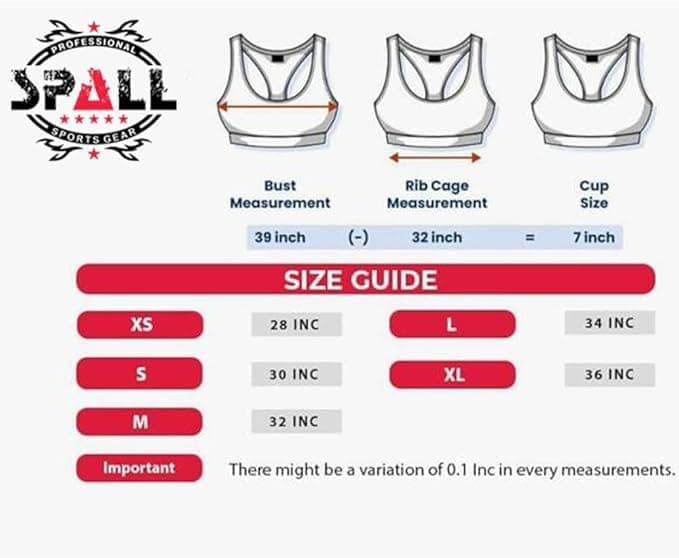 SPALL Women Sports Bra Chest Protector Guard Sports Bra for Karate Taekwondo MMA Boxing (Black, XS) - Image 6