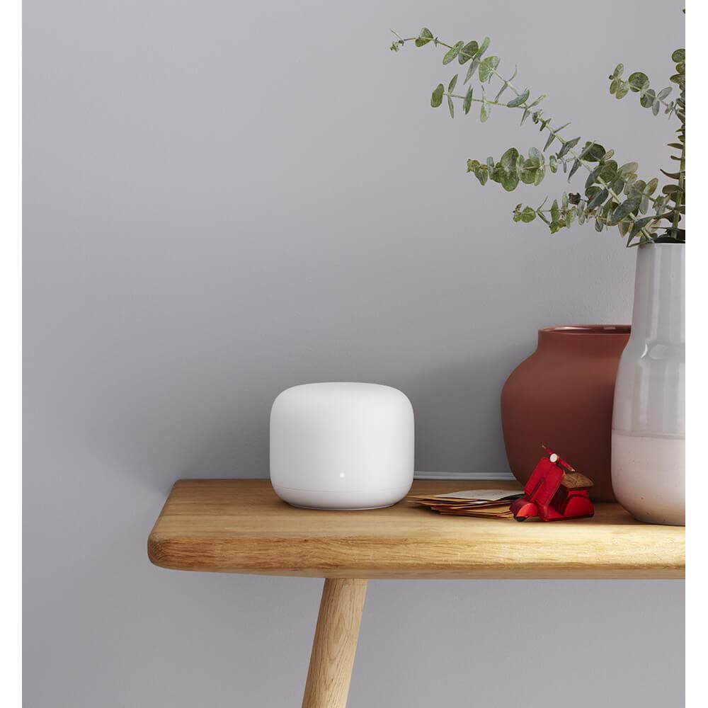 Nest WiFi Router with 1 Point - Mesh for Wireless Internet Wi-Fi Extender Smart Speaker Works and Google Home Systems Snow - Image 4