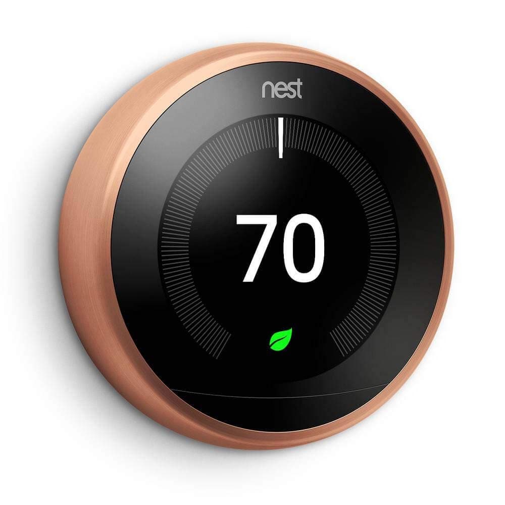 Google - Nest Learning Smart Wifi Thermostat - Copper