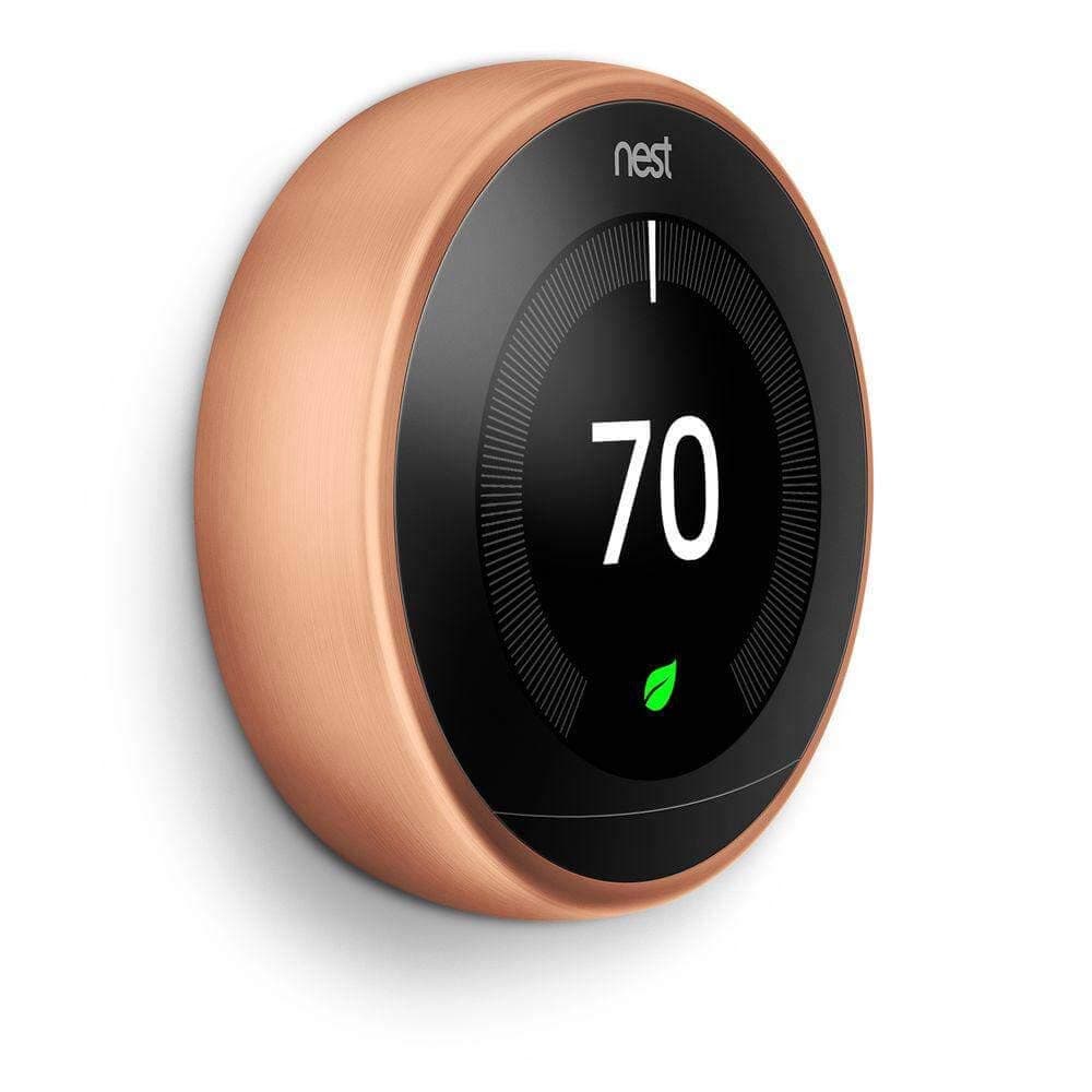 Google - Nest Learning Smart Wifi Thermostat - Copper - Image 2