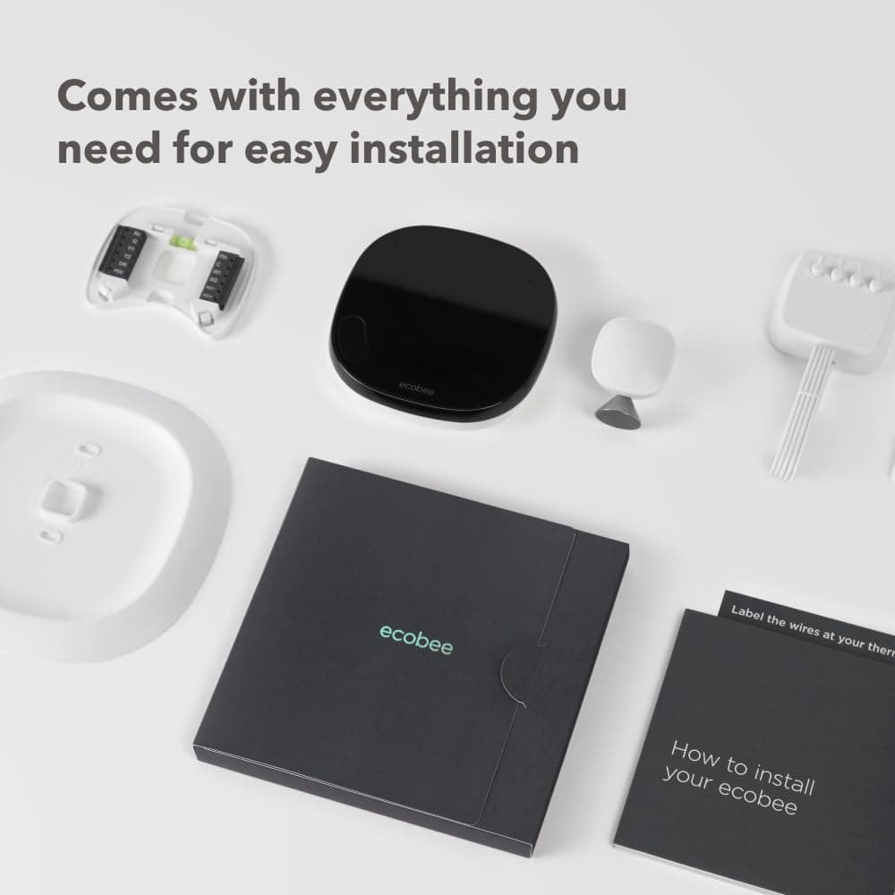 ecobee SmartThermostat with Voice Control - Programmable Wifi Thermostat - Works with Siri, Alexa, Google Assistant - Smart Thermostat for Home - Image 2