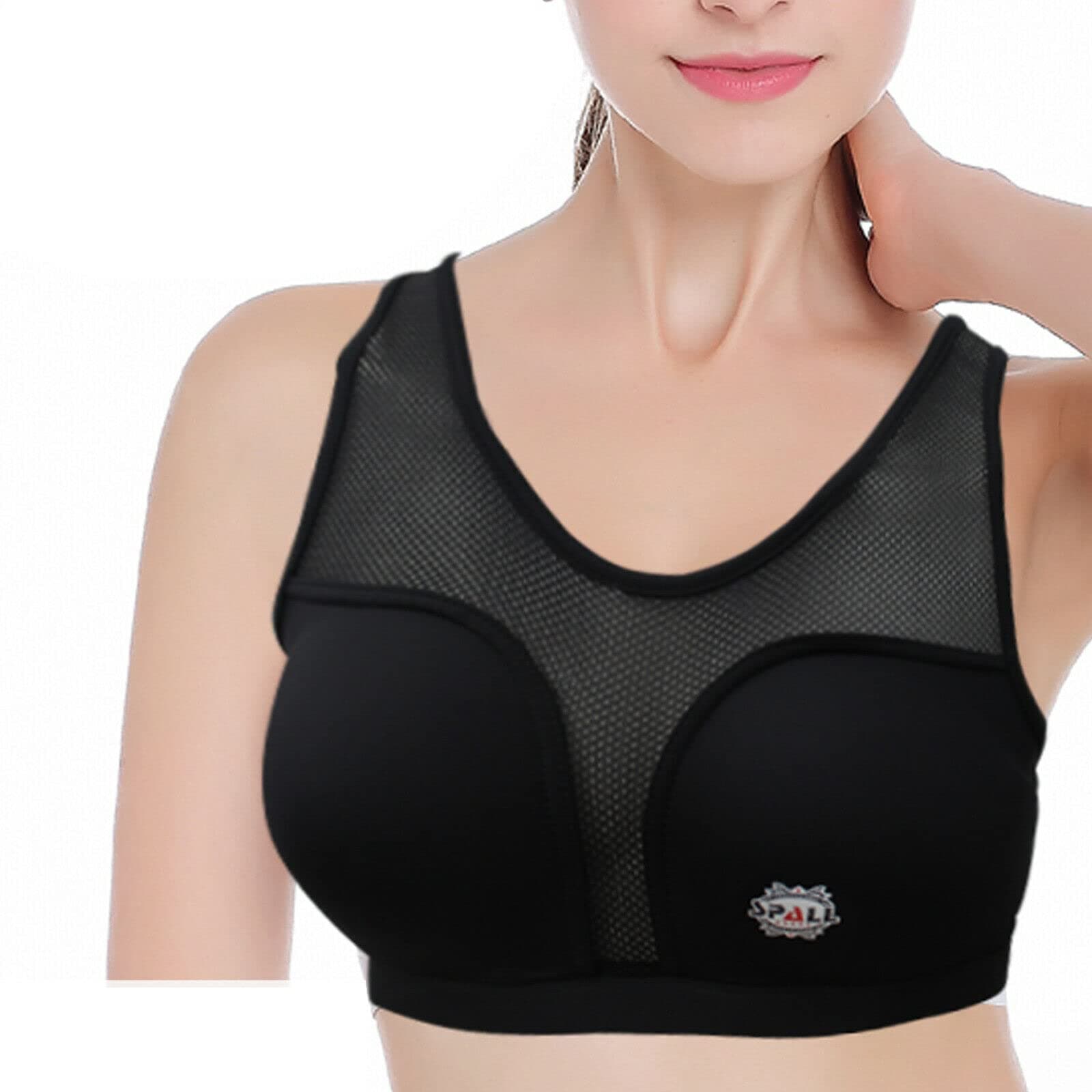 SPALL Women Sports Bra Chest Protector Guard Sports Bra for Karate Taekwondo MMA Boxing (Black, XS) - Image 2