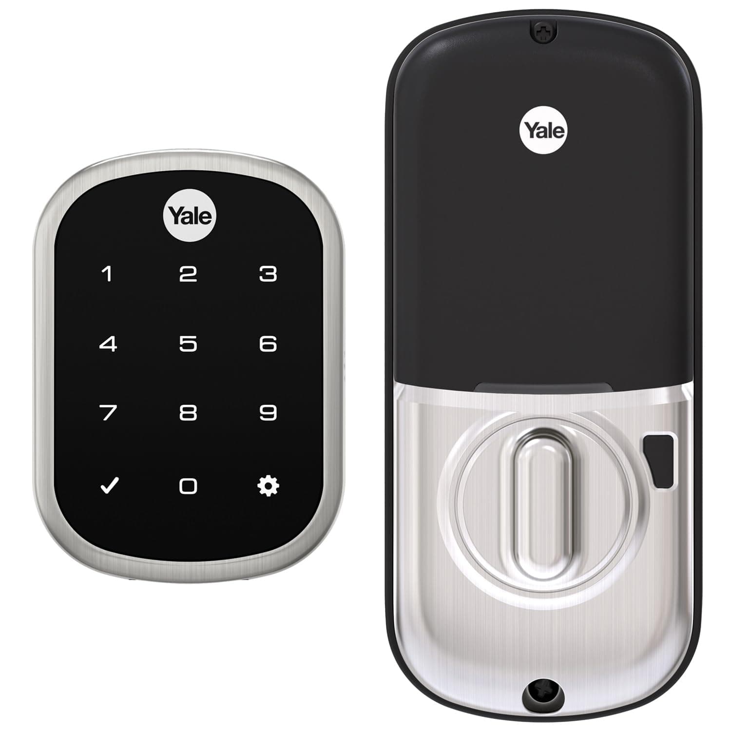 Yale Security Deadbolt Lock SL with Z-Wave, Satin Nickel Keyless Entry Door Lock with Electronic Touchscreen Keypad for Code, ‎YRD256-ZW2-619