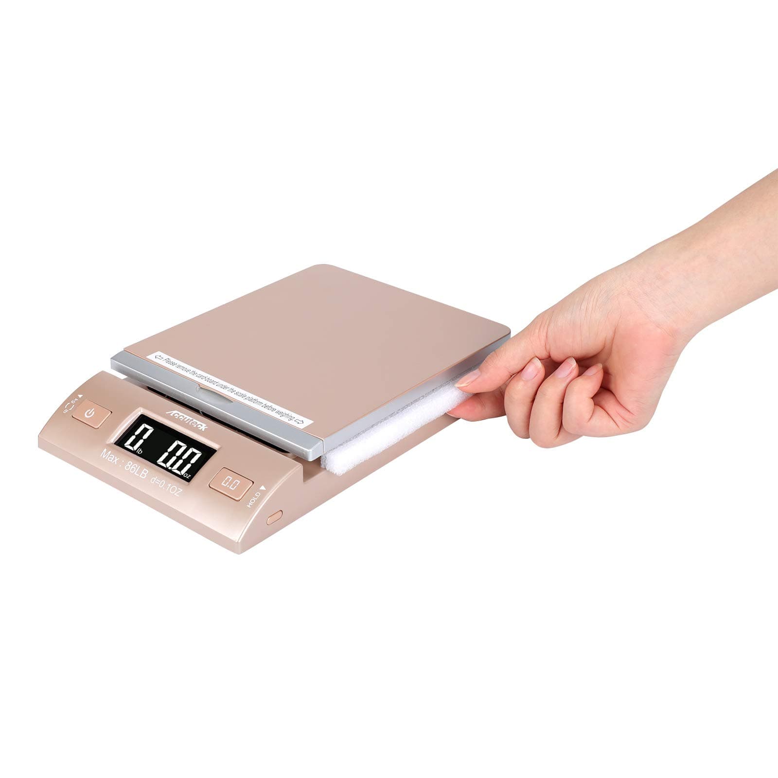 Accuteck Gold 86Lbs Digital Shipping Postal Scale with Batteries and AC Adapter - Image 5