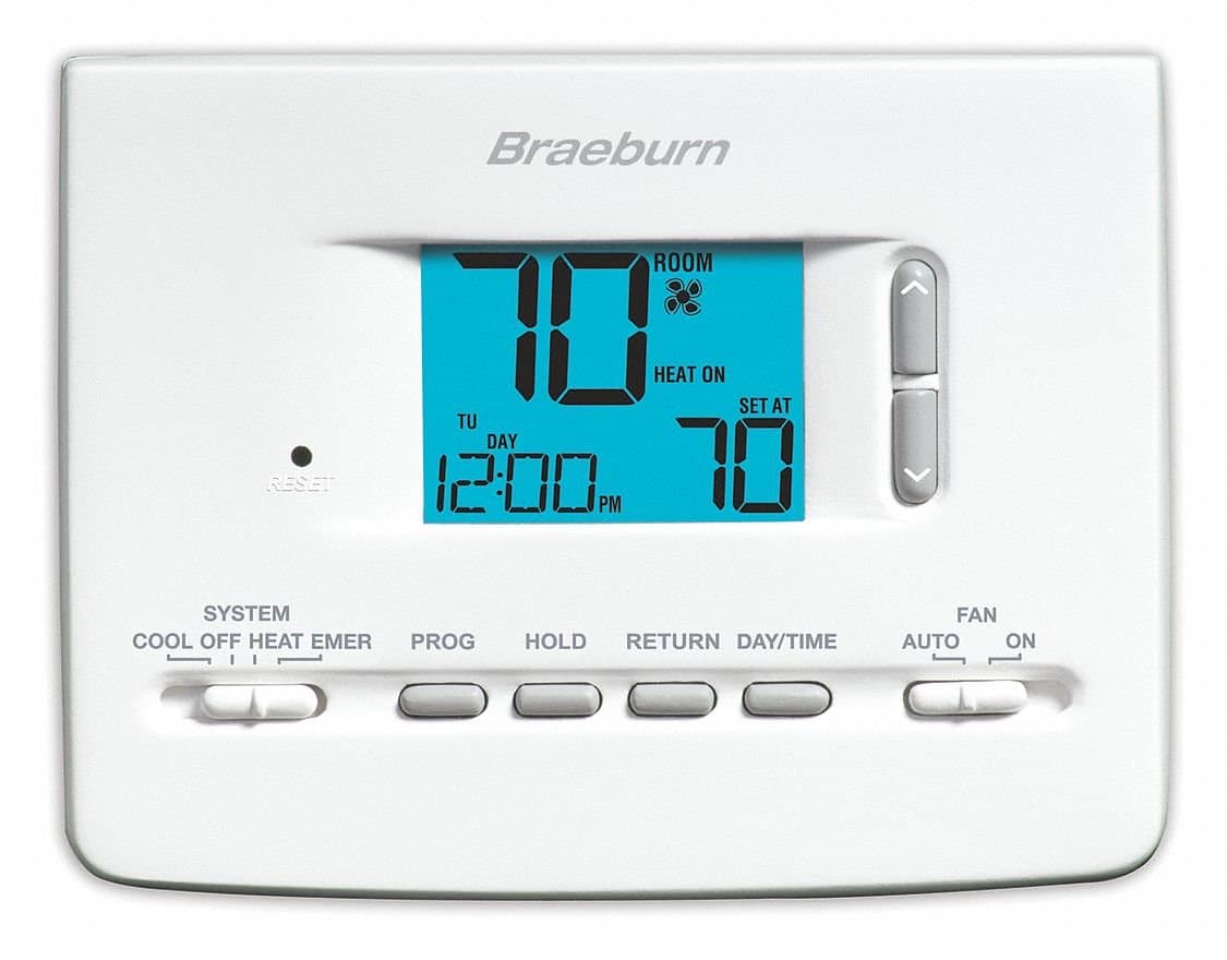 Braeburn 2220NC Thermostat, 5-2 Day Programmable, 2H/1C