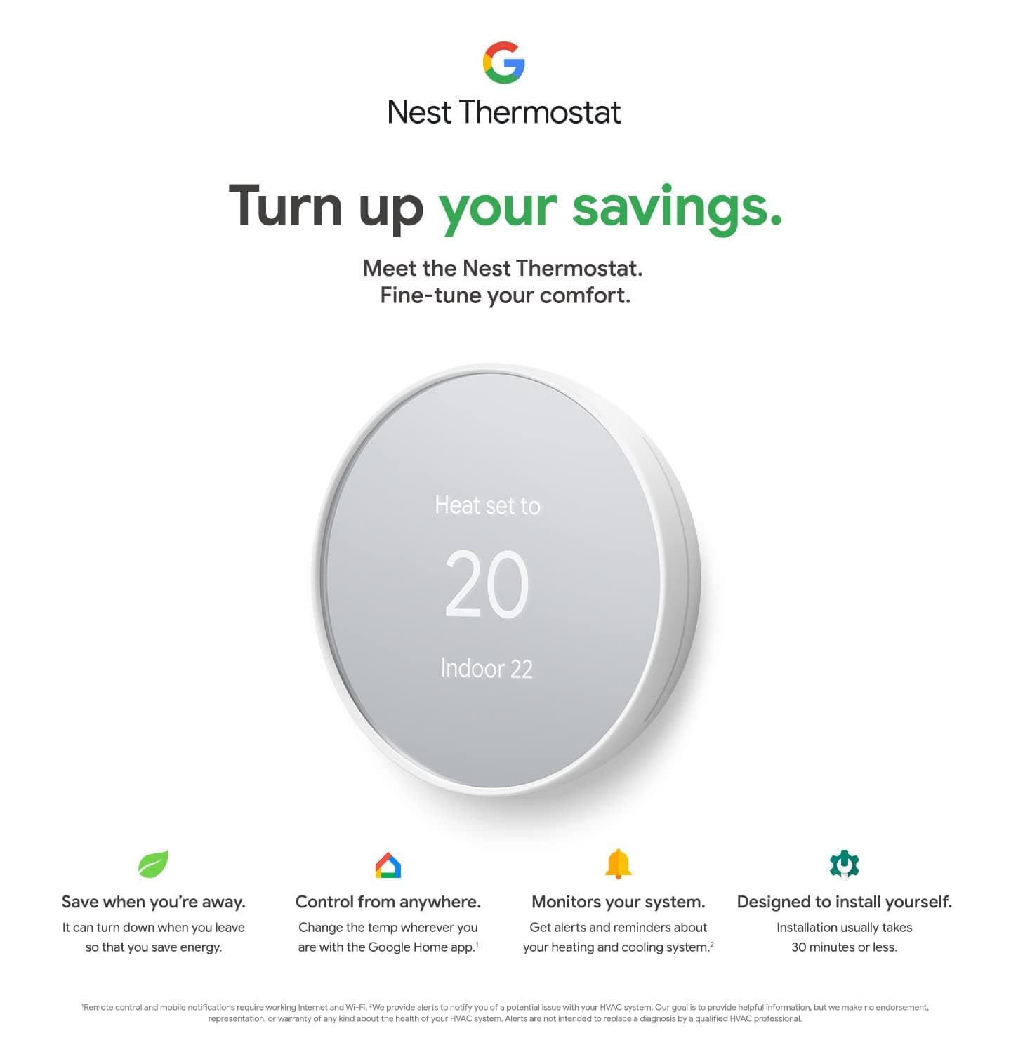 Google Nest Thermostat - Smart Thermostat for Home - Programmable Wifi Thermostat - Charcoal - Image 4