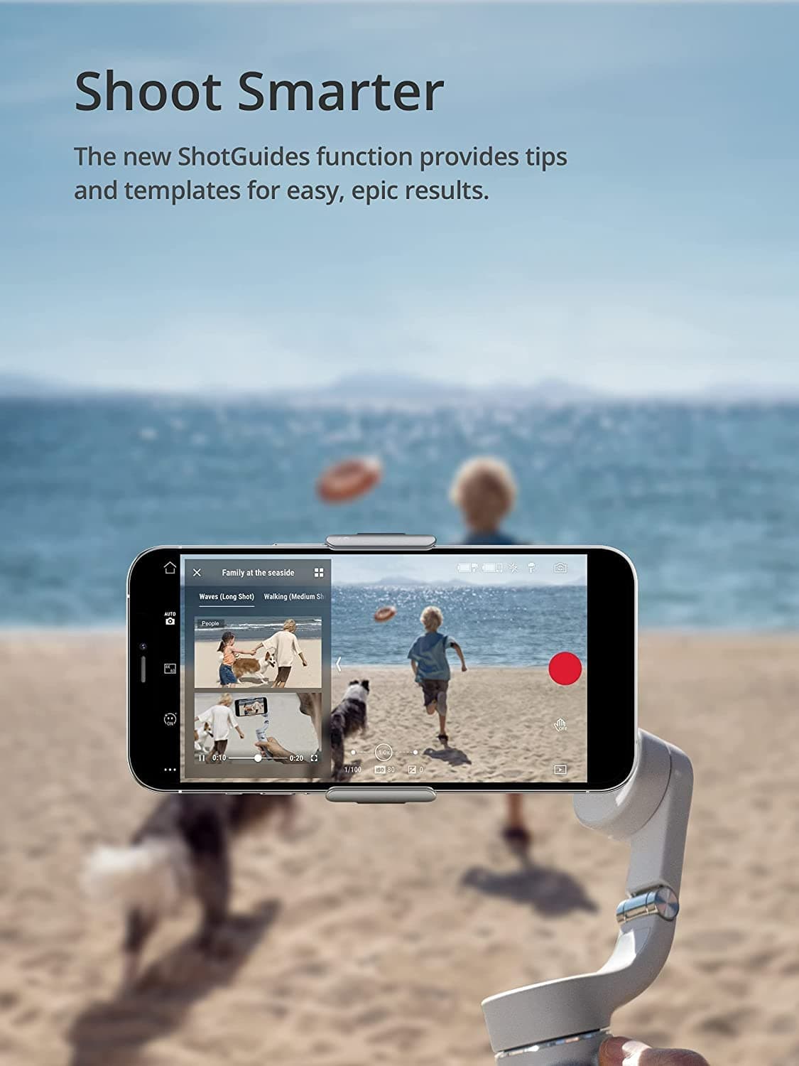 DJI OM 5 Smartphone Gimbal Stabilizer, 3-Axis Phone Gimbal, Built-In Extension Rod, Portable and Foldable, Android and iPhone Gimbal with ShotGuides, Vlogging Stabilizer, YouTube TikTok Video, Gray - Image 5