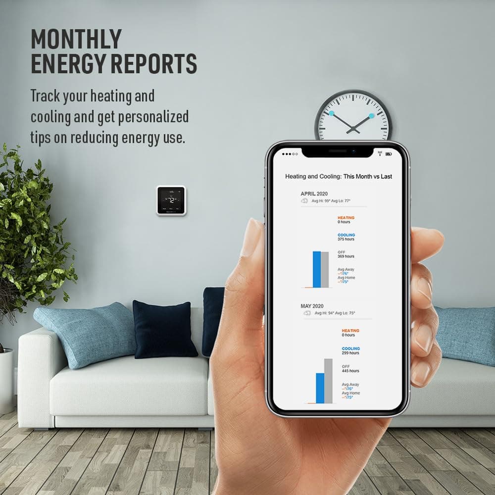 Honeywell Home RTH8800WF2022, T5 WiFi Smart Thermostat, 7 Day-Programmable Touchscreen, Alexa Ready, Geofencing Technology, Energy Star, C-Wire Required - Image 6