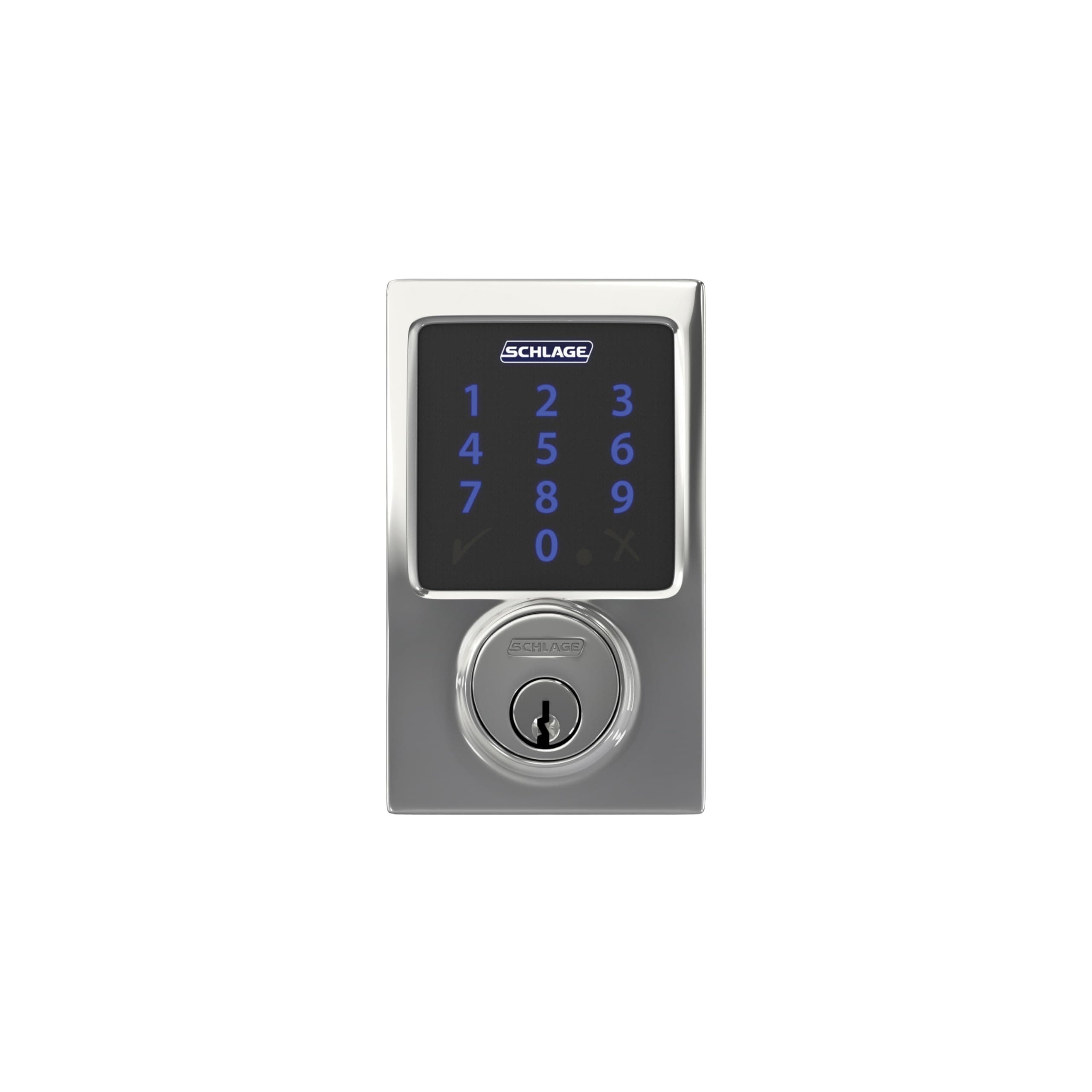 SCHLAGE BE469ZP CEN 625 Connect Smart Deadbolt with alarm with Century Trim in Bright Chrome, Z-Wave Plus enabled, 3 x 8 x 2 inches - Image 8