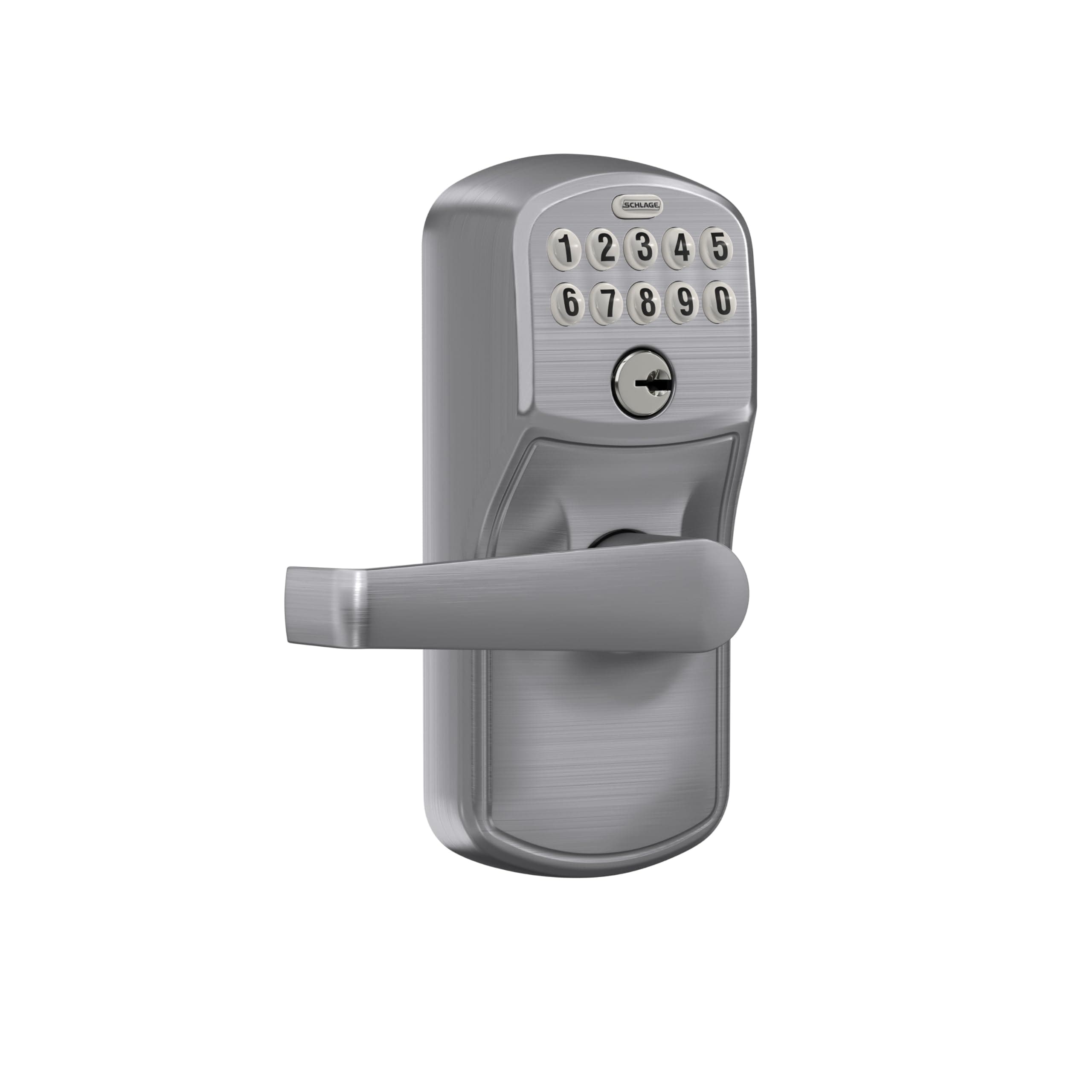 SCHLAGE Brushed Chrome FE595CS V PLY 626 ELA Plymouth Light Commercial Electronic Keypad Lock with Elan Lever(Satin Chrome) - Image 2