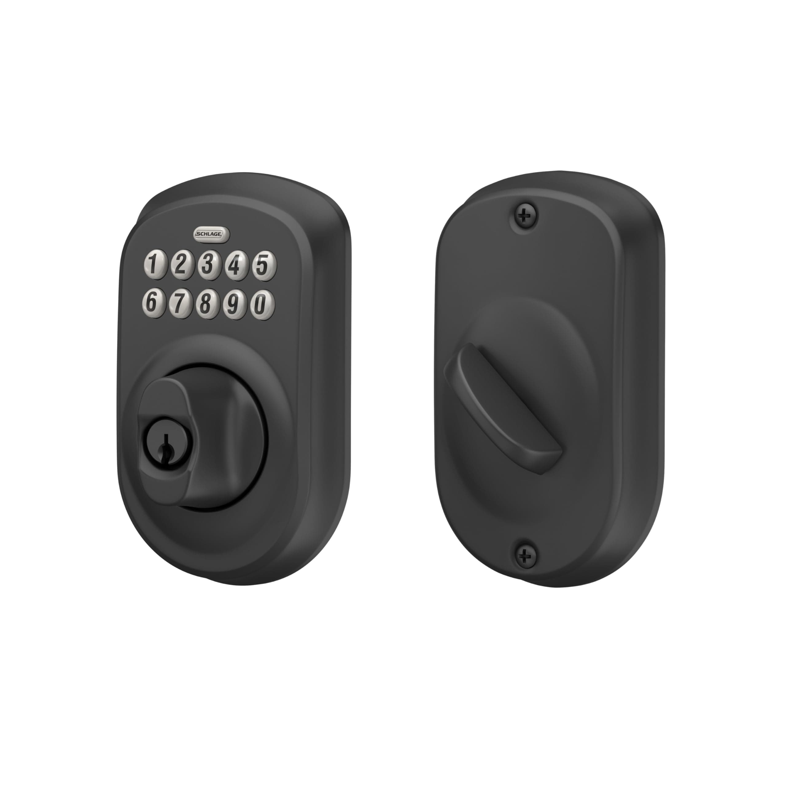 Schlage Plymouth Electronic Keypad Deadbolt Lock, Keyless Front Door Entry, Mechanical Key Backup Included, Matte Black, BE365 PLY 622 - Image 9
