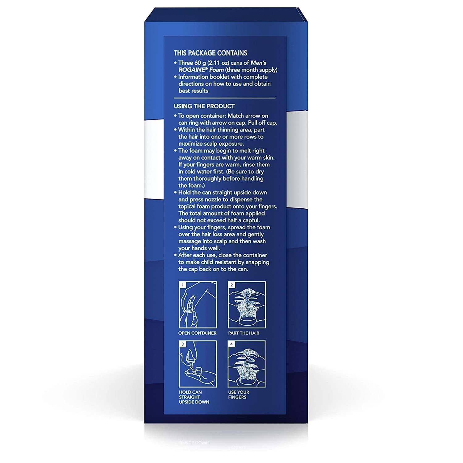 Men's Rogaine 5% Minoxidil Foam for Hair Loss and Hair Regrowth, Topical Treatment for Thinning Hair, 3-Month Supply - Image 7