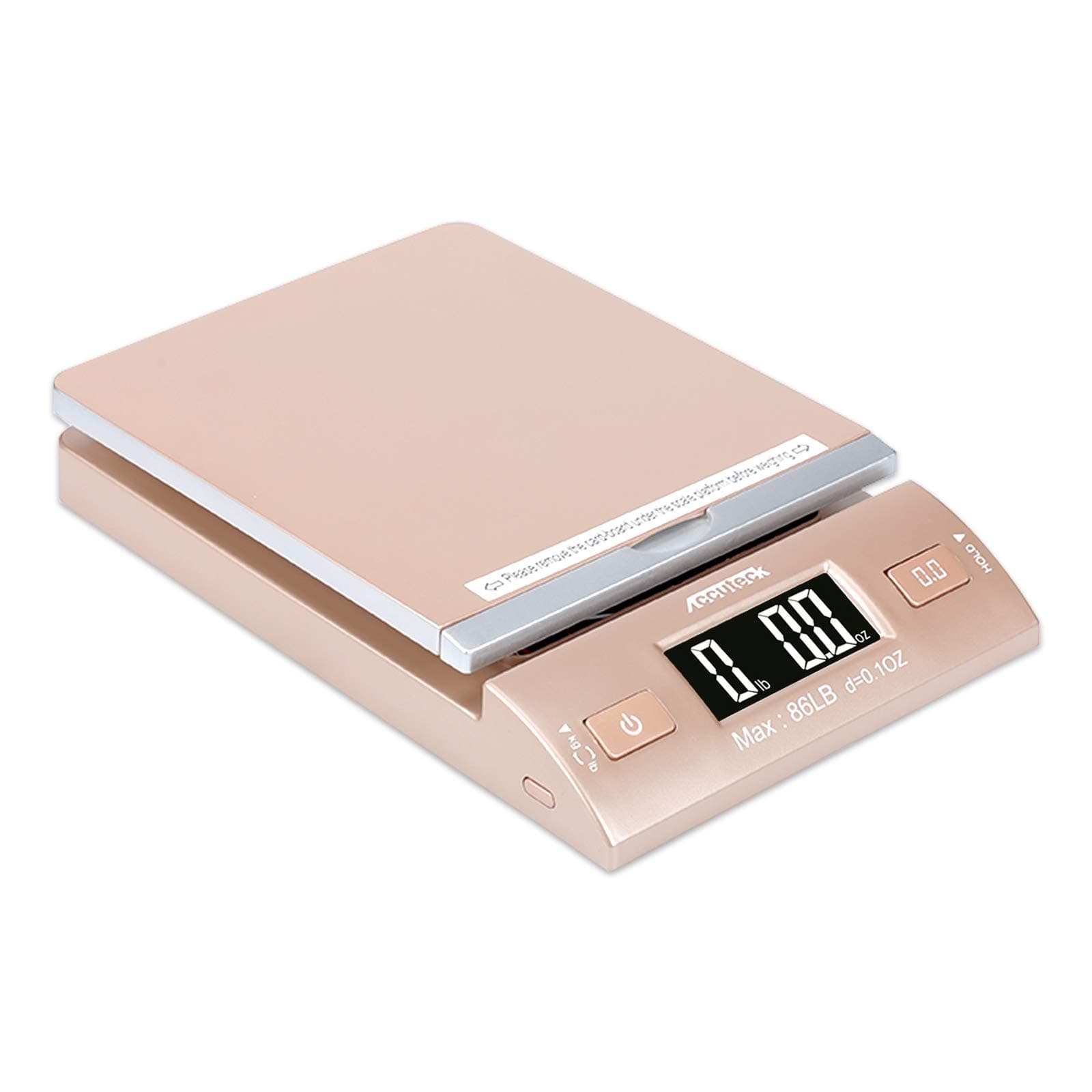 Accuteck Gold 86Lbs Digital Shipping Postal Scale with Batteries and AC Adapter - Image 2