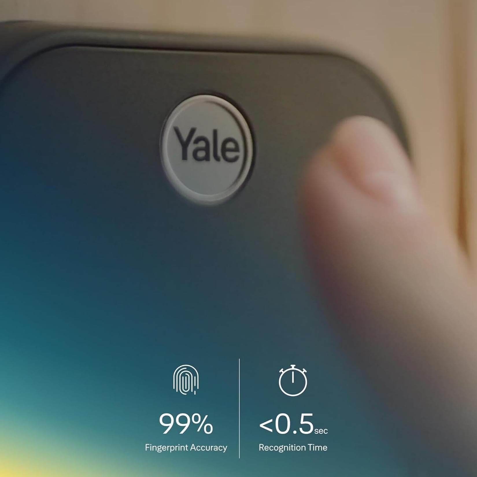 Yale Assure Lock 2 Touch Deadbolt, Black Suede Key-Free Smart Entry Door Lock with Wi-Fi Connected Touchscreen Keypad and Fingerprint Scanner for Code Entry and Remote Access, YRD450-F-WF1-BSP - Image 3