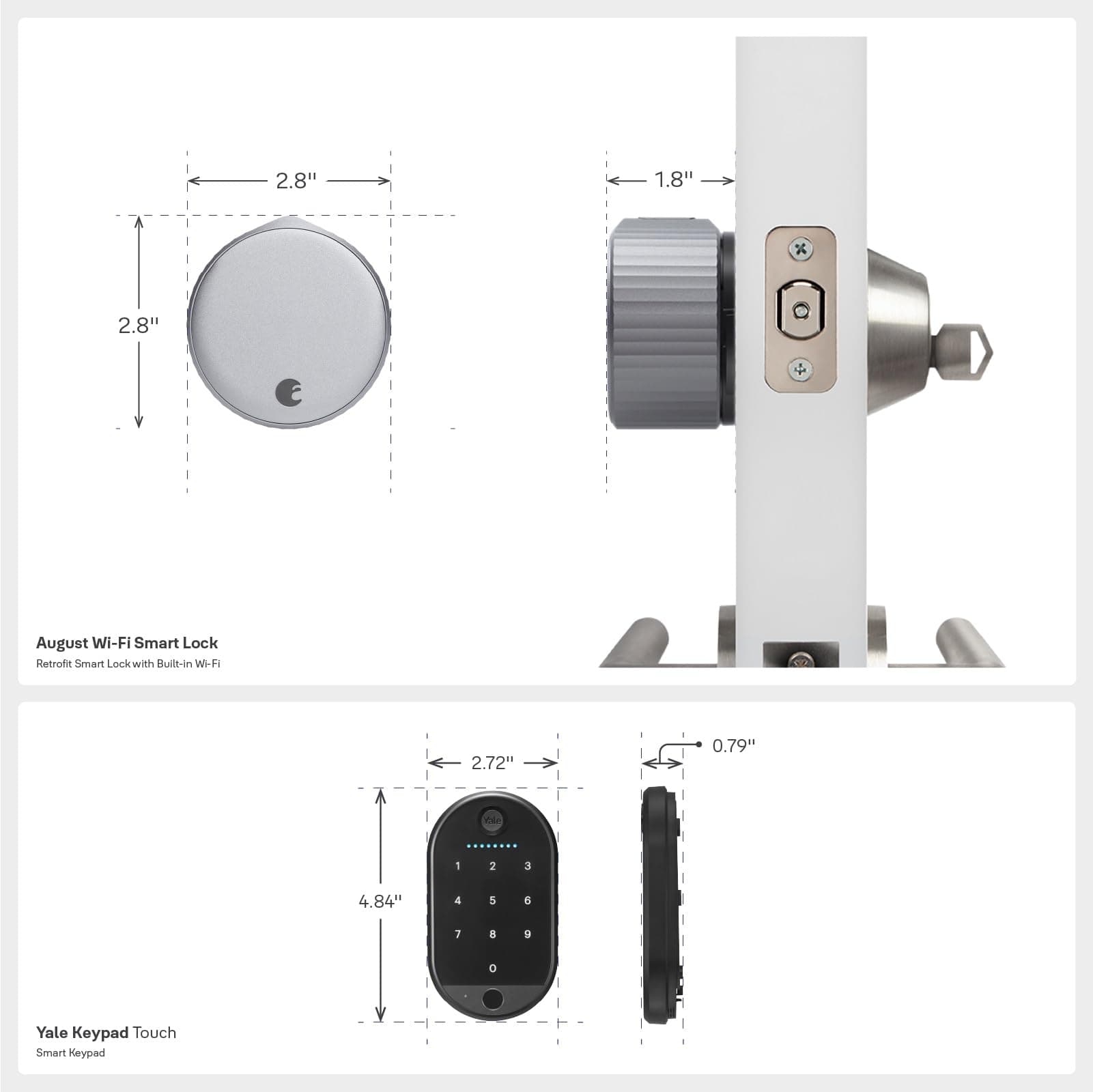 Yale August Wi-Fi Smart Lock with Keypad Touch in Silver - Image 3