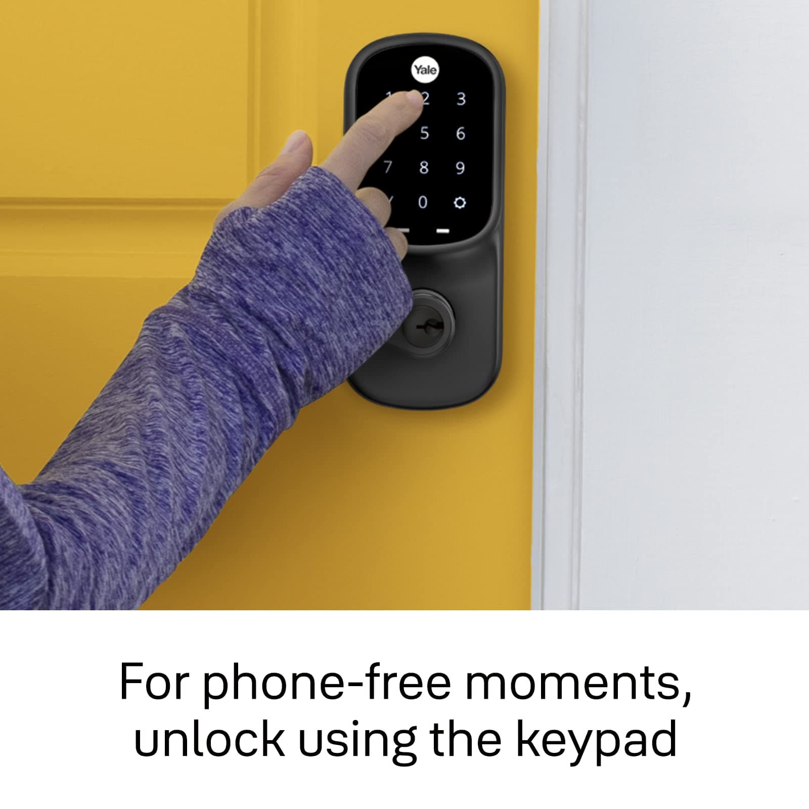 Yale Assure Lever Entry Door Lock with Wi-Fi Connected Touchscreen, Satin Nickel Smart Keypad Door Lock with Handle and Back-Up Key, YRL226-WF1-619 - Image 2