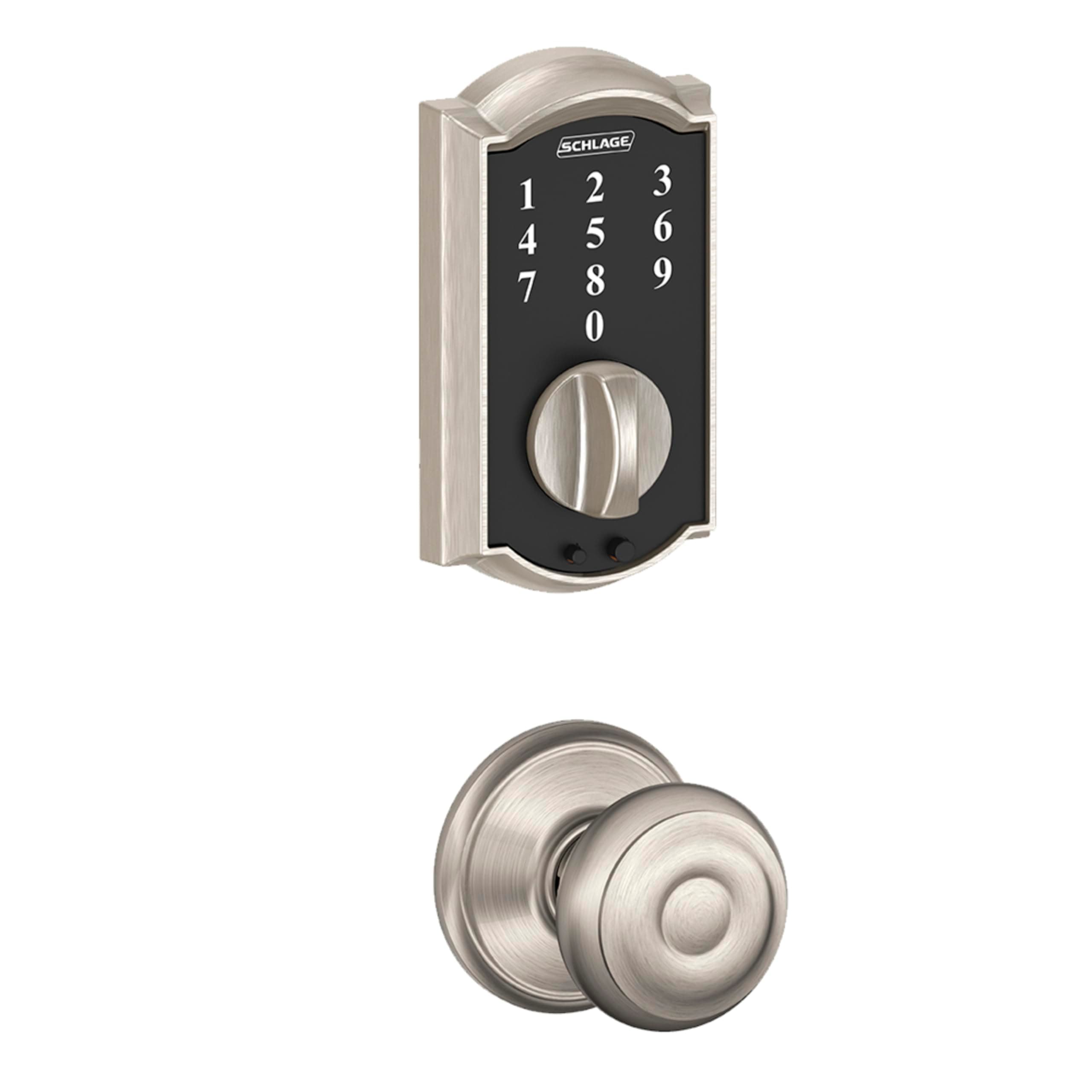 Schlage BE375 CAM 619 Touch Camelot Deadbolt, Electronic Keyless Entry Lock, Satin Nickel - Image 2
