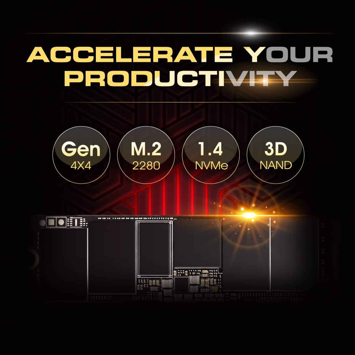 Silicon Power 2TB UD90 NVMe 4.0 Gen4 PCIe M.2 SSD R/W up to 5,000/4,800 MB/s (SP02KGBP44UD9005) - Image 3