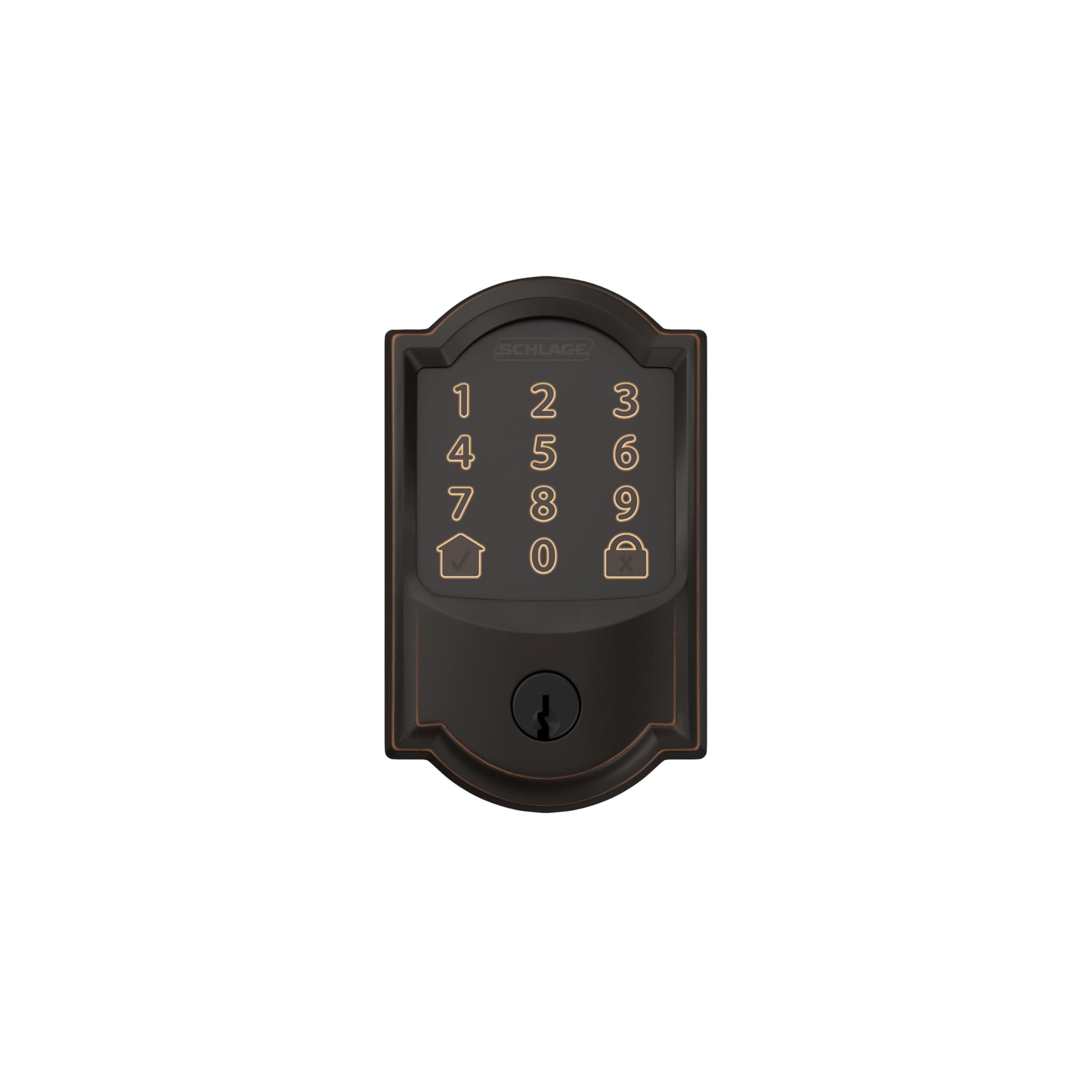 Schlage Encode Smart Wi-Fi Deadbolt Lock with Touchscreen Keypad, Keyless Front Door Entry, App Control, Alexa, Google Home and Airbnb Compatible, Aged Bronze, BE489WB CAM 716 - Image 9