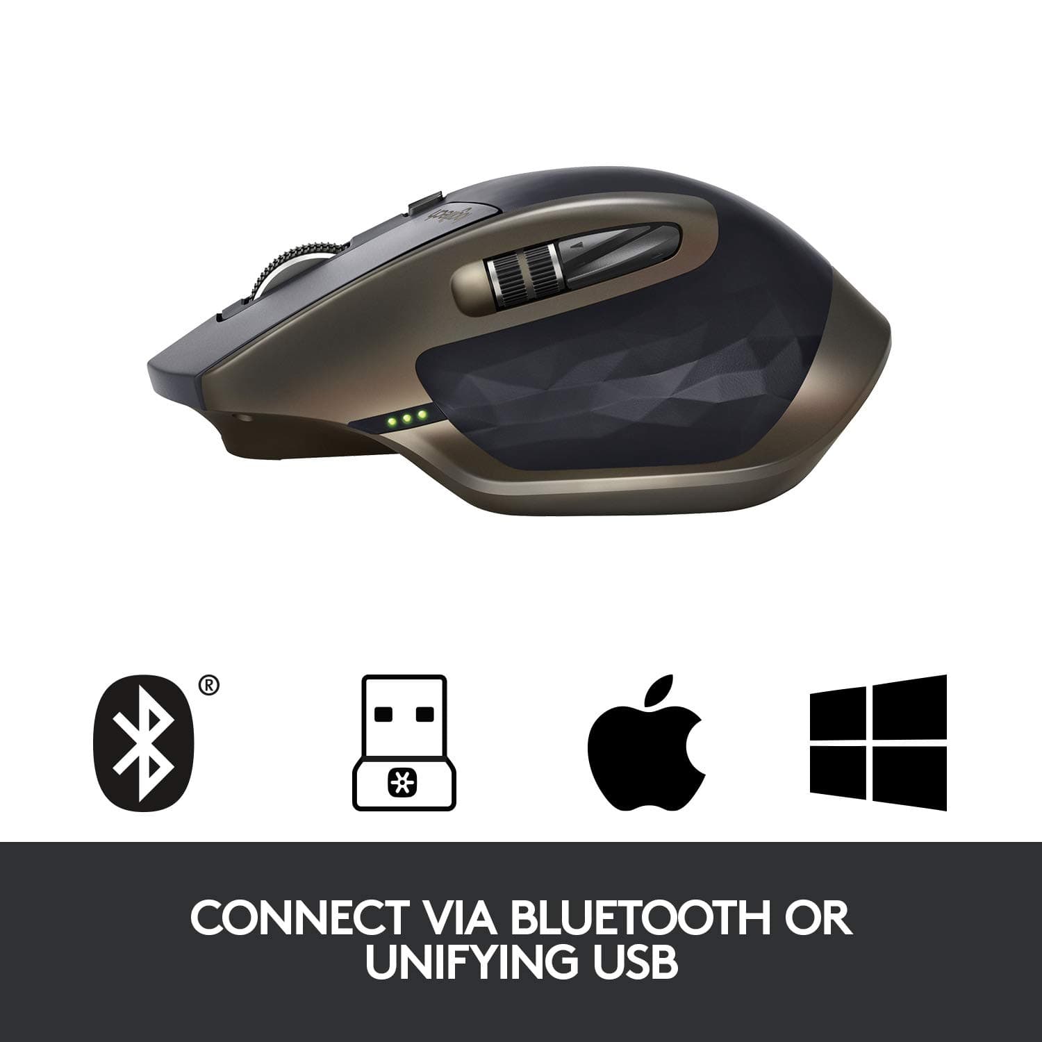 Logitech MX Master Wireless Mouse – High-Precision Sensor, Speed-Adaptive Scroll Wheel, Easy-Switch up to 3 Devices - Meteorite Black - Image 5