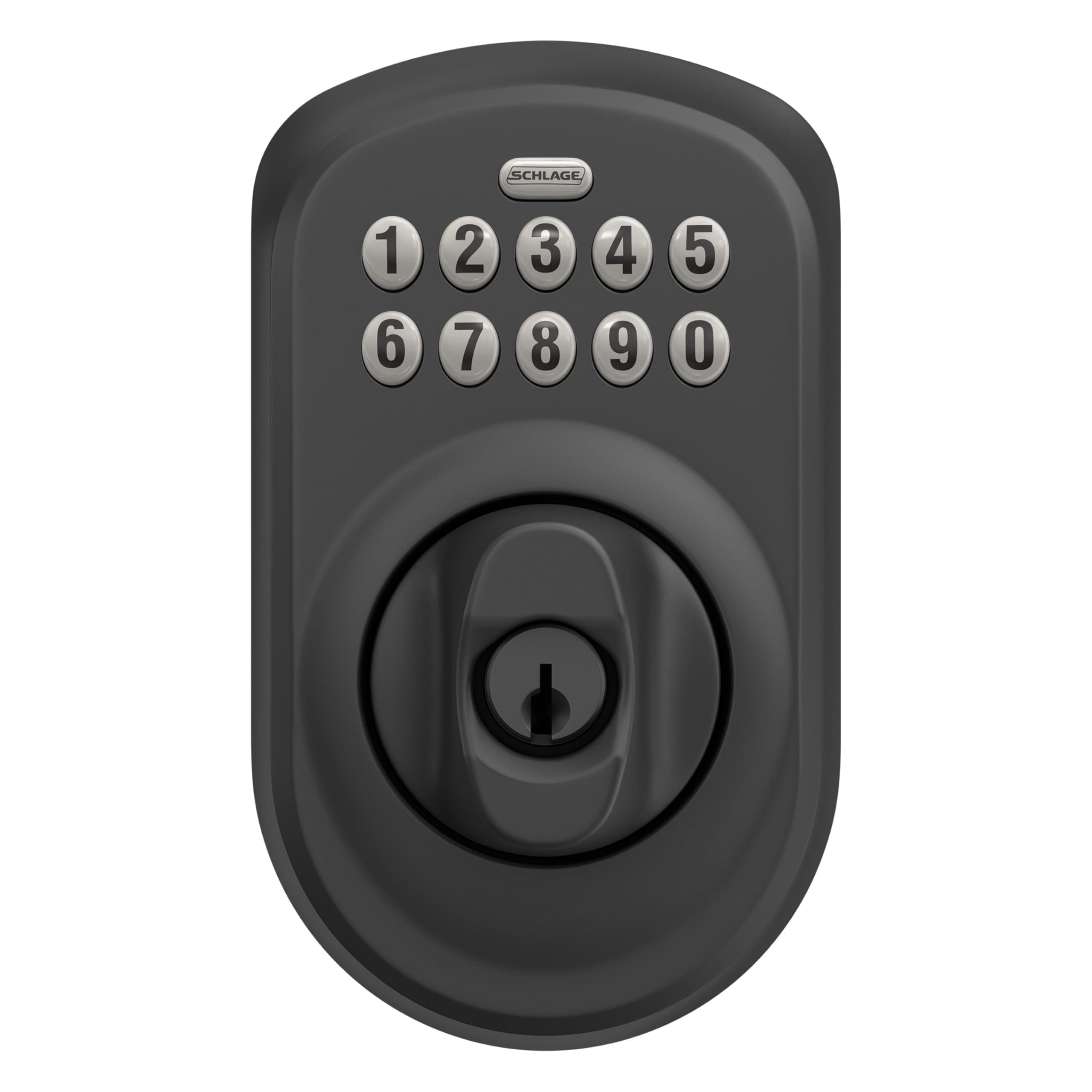 Schlage Plymouth Electronic Keypad Deadbolt Lock, Keyless Front Door Entry, Mechanical Key Backup Included, Matte Black, BE365 PLY 622 - Image 8