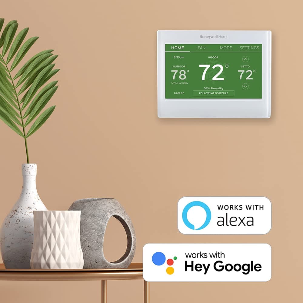 Honeywell Home RTH9600WF Smart Color Thermostat ENERGY STAR Wi-Fi Programmable Touchscreen Alexa Ready - C-Wire Required - Image 3