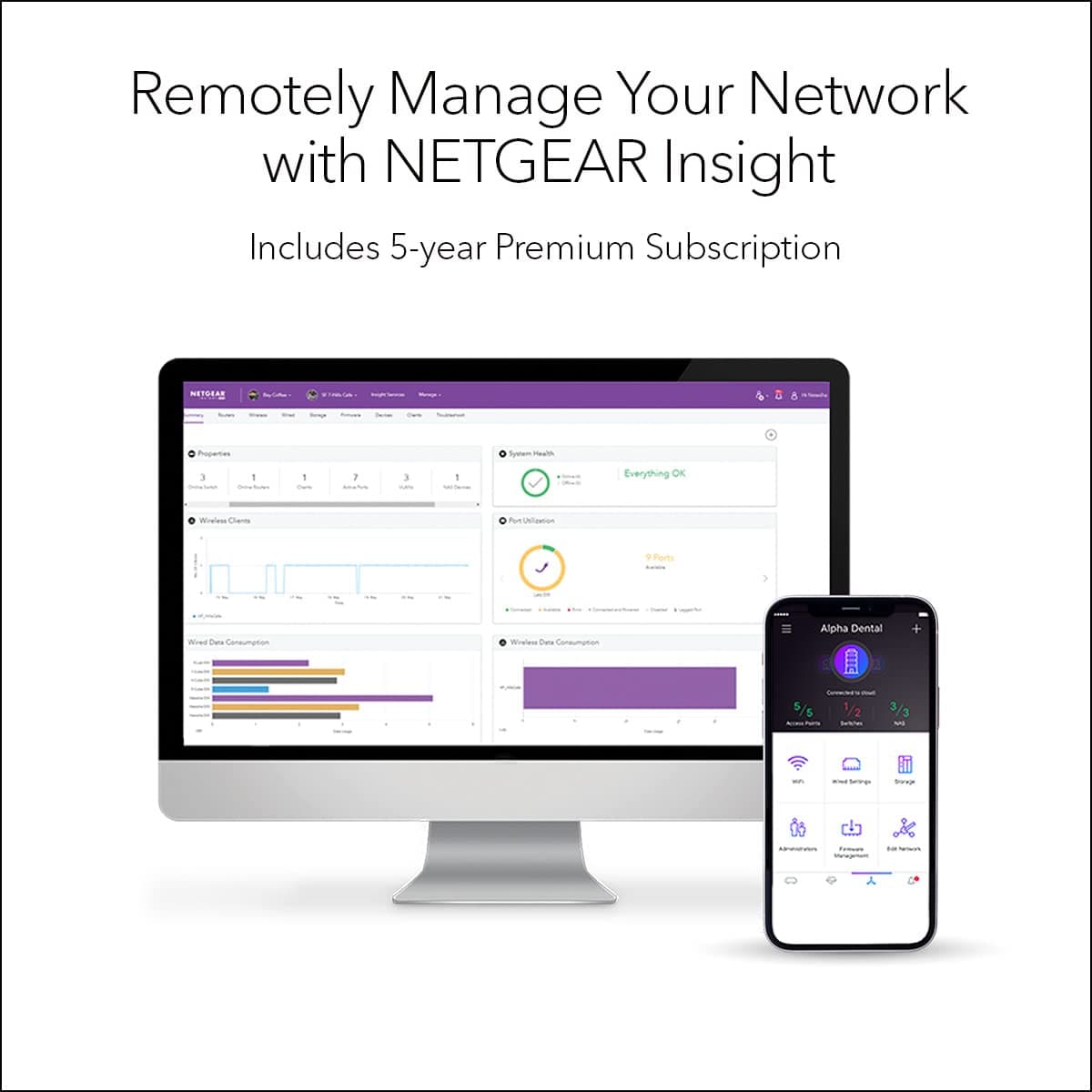 NETGEAR Orbi Pro WiFi 6 Tri-Band Mesh System (SXK50), Router with 1 Satellite Extender for Business or Home, VLAN, QoS, Coverage up to 5,000 sq. ft, 75 Devices, AX5400 802.11 AX (up to 5.4Gbps) - Image 4