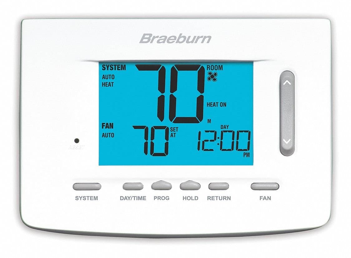 Braeburn 5220 Thermostat, Universal 7, 5-2 Day or Non-Programmable, 3H/2C