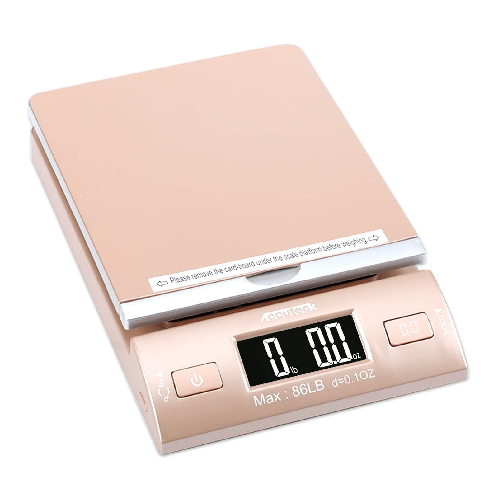 Accuteck Gold 86Lbs Digital Shipping Postal Scale with Batteries and AC Adapter