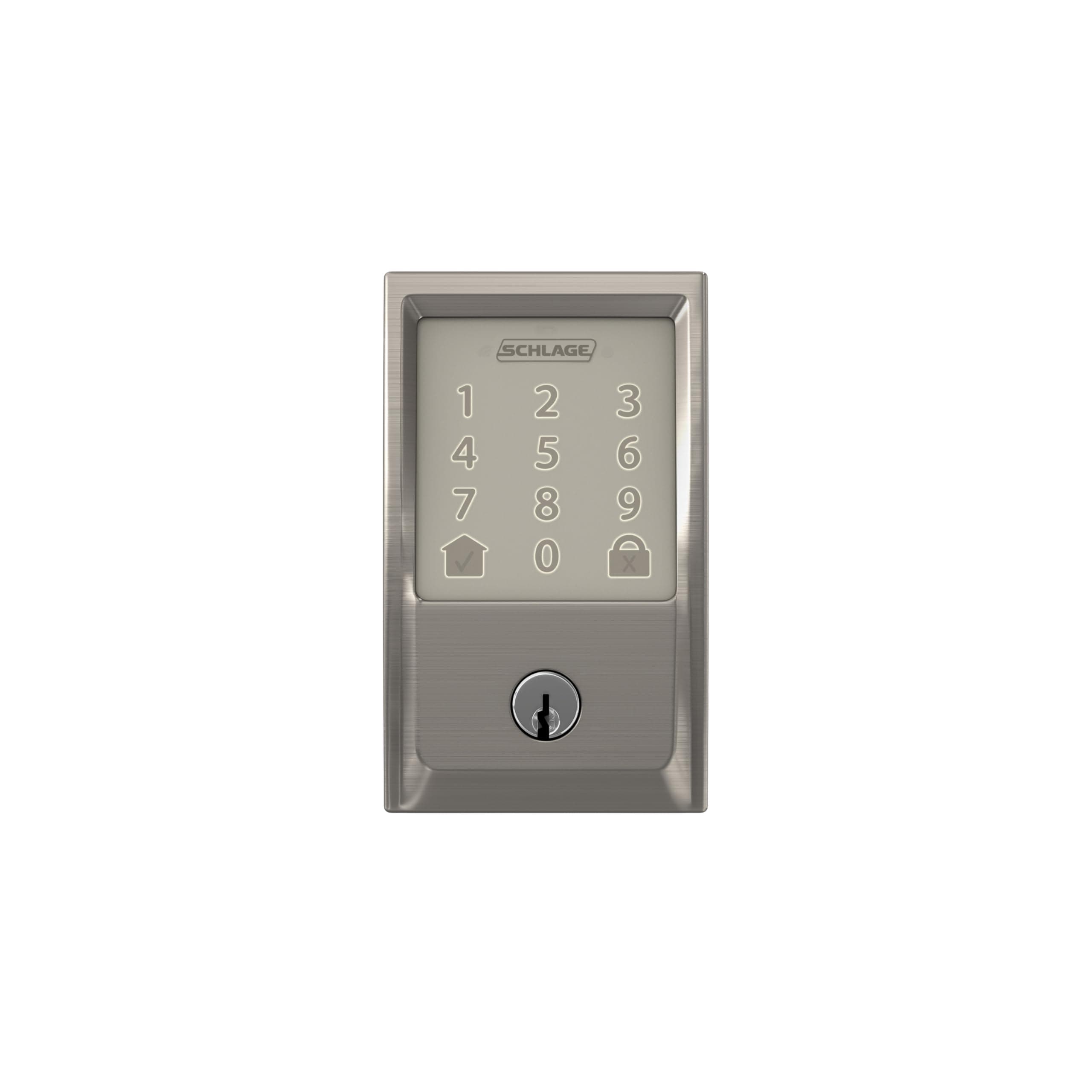 Schlage Encode Smart Wi-Fi Deadbolt Lock with Touchscreen Keypad, Keyless Front Door Entry, App Control, Alexa, Google Home and Airbnb Compatible, Satin Nickel, BE489WB CEN 619 - Image 9