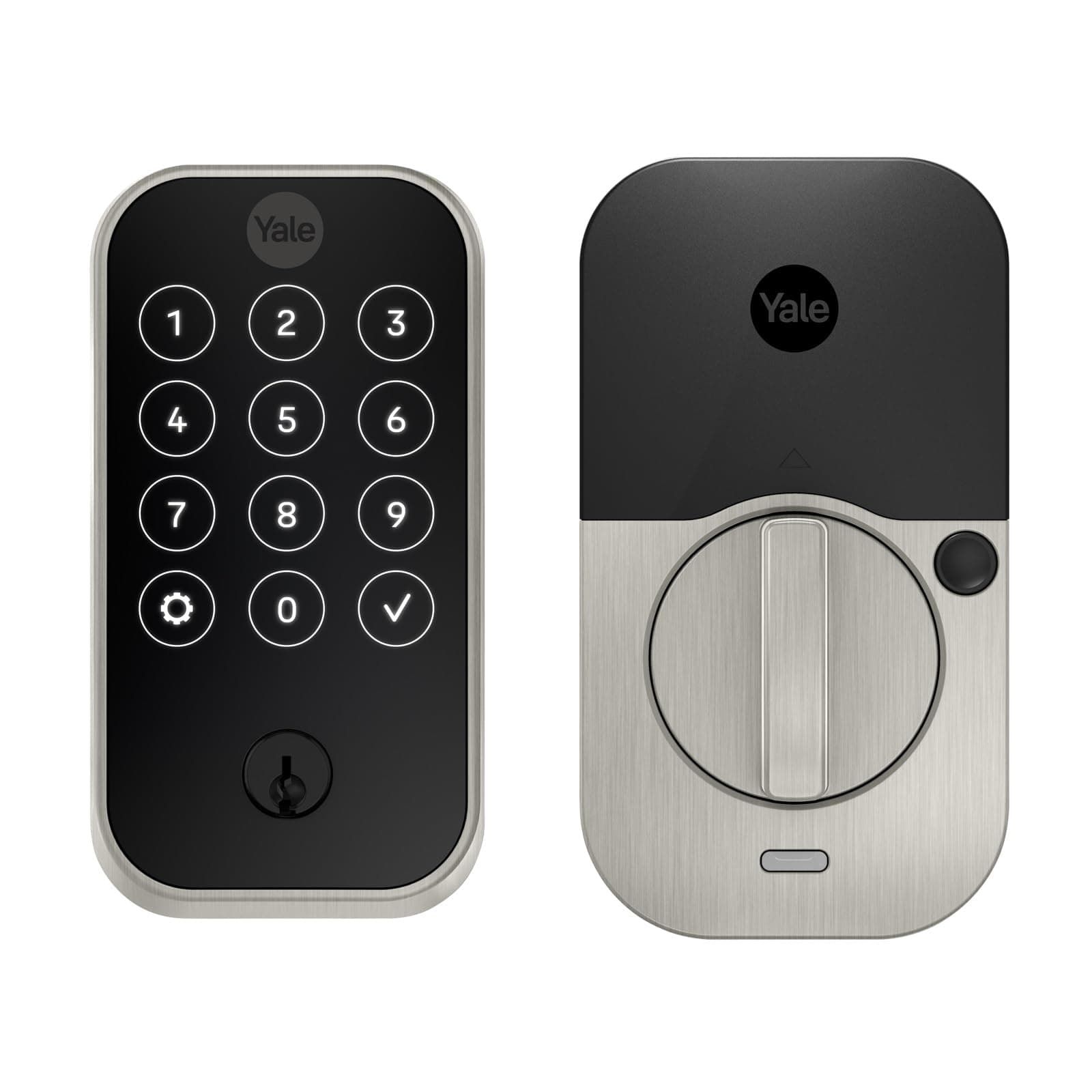 Yale Assure Lock 2 – Satin Nickel Smart Lock for Front Door with Keypad and Adjustable Entry Codes (No Wi-Fi) and Deadbolt – Secure Keyless Entry Door Lock, YRD420-BLE-619