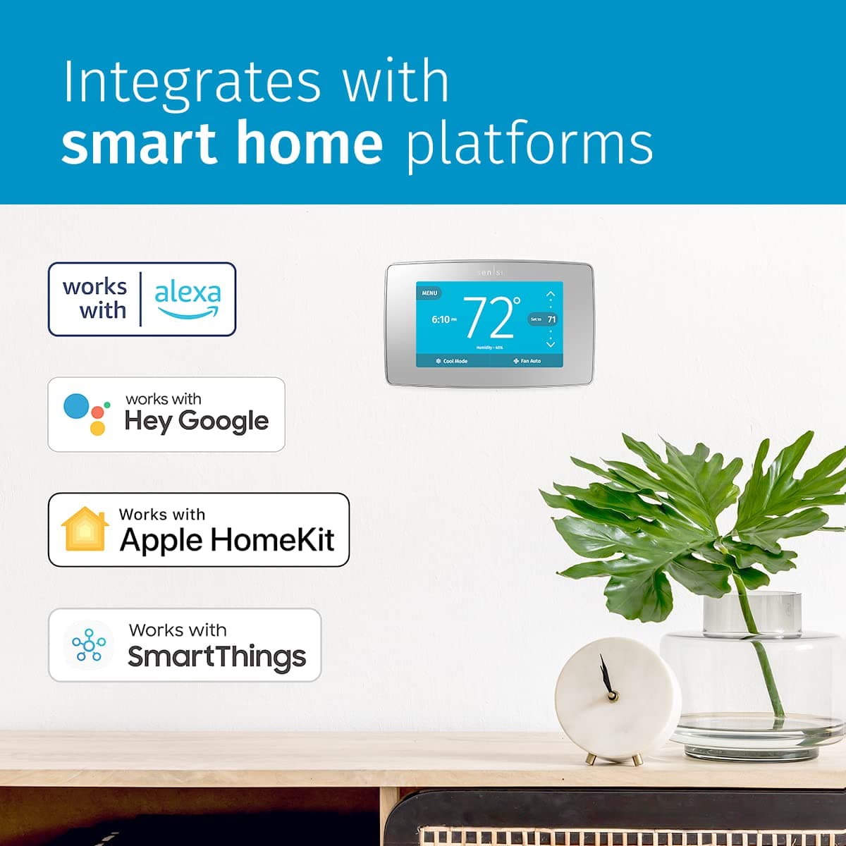 Sensi Touch Smart Thermostat by Emerson with Touchscreen Color Display, Programmable, Wi-Fi, Mobile App, Easy DIY, Data Privacy, Works with Alexa, Energy Star Certified, ST75S-Silver, C-Wire Required - Image 7