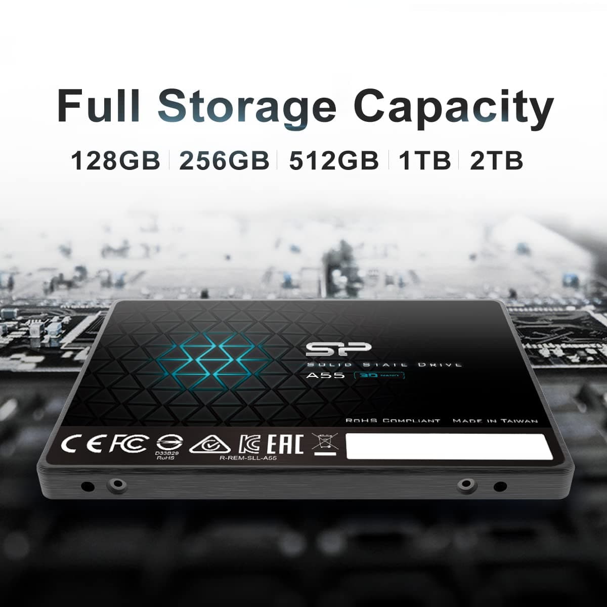 Silicon Power 2TB SSD 3D NAND A55 SLC Cache Performance Boost SATA III 2.5" 7mm (0.28") SSD Internal Solid State Drive (SP002TBSS3A55S25) - Image 4