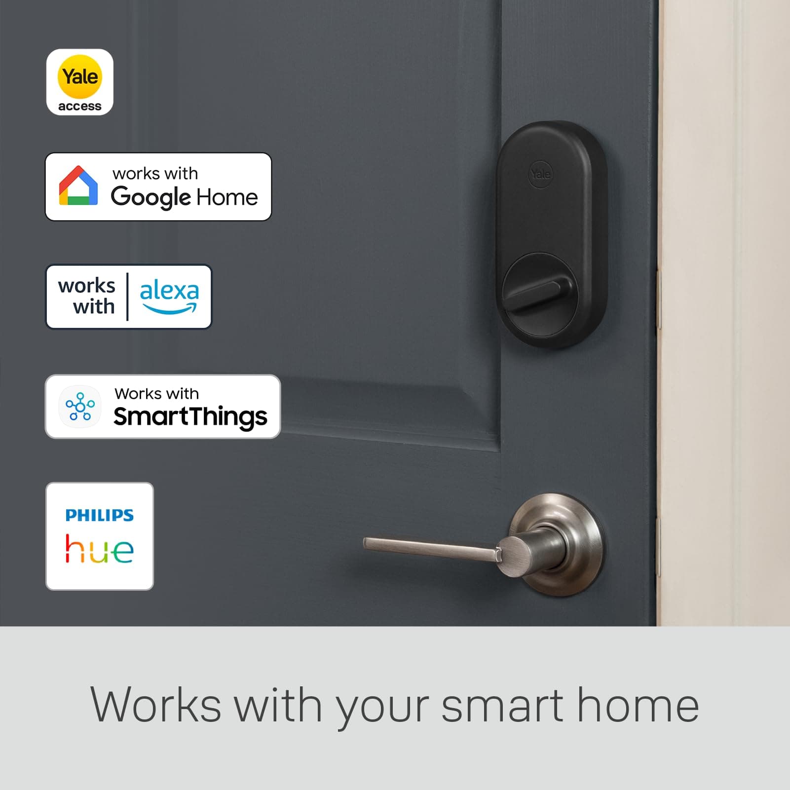 Yale Approach Smart Wi-Fi Deadbolt Retrofit Smart Lock, Unlimited Virtual Keys, App Remote Control, Keyless Entry - Black - Image 3