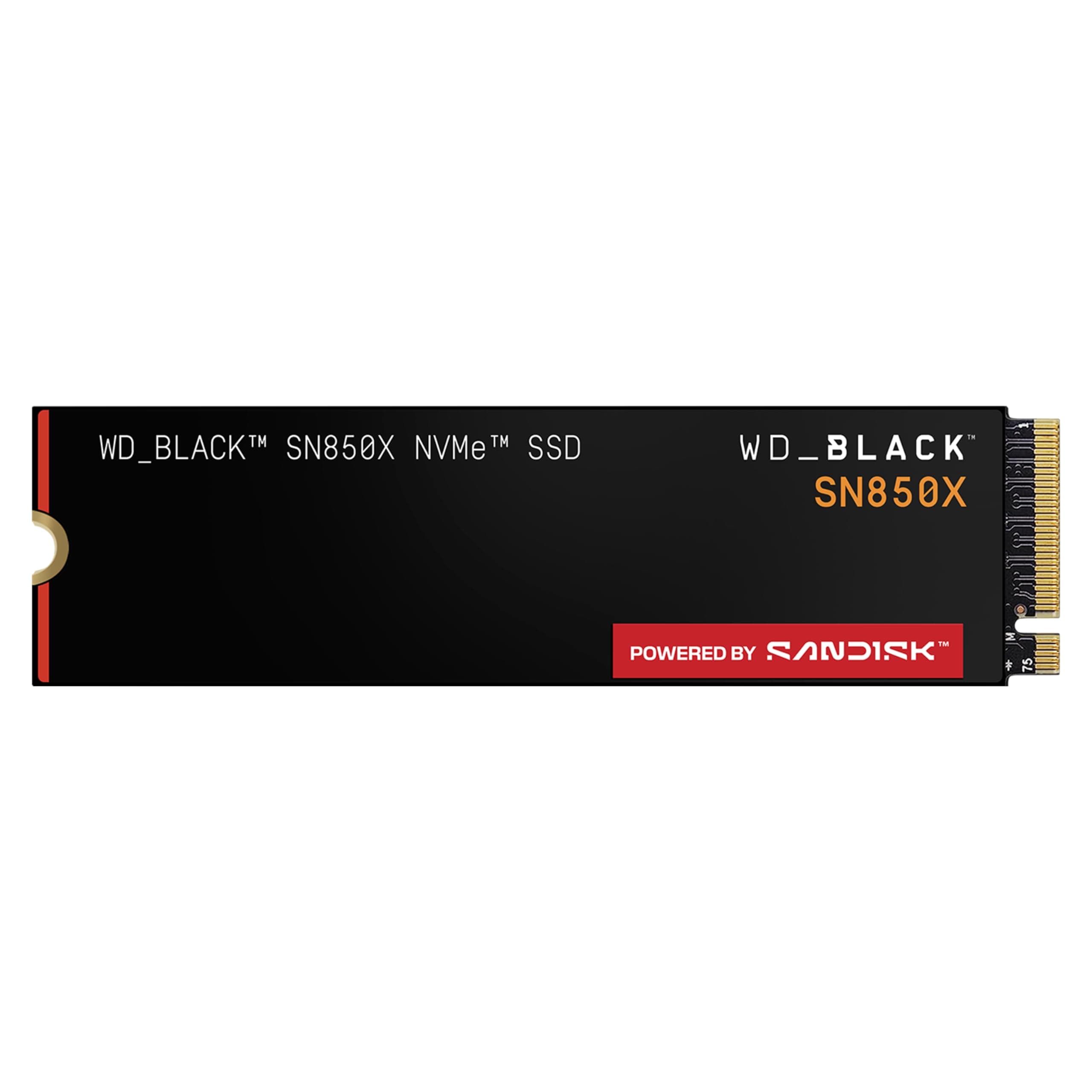 WD_BLACK SN850X 2TB NVMe SSD - M.2 2280, Up to 7,300 MB/s Read speeds, Up to 6,300 MB/s write speeds, Gaming Expansion, High Performance Internal Solid State Drive - WDS200T2X0E