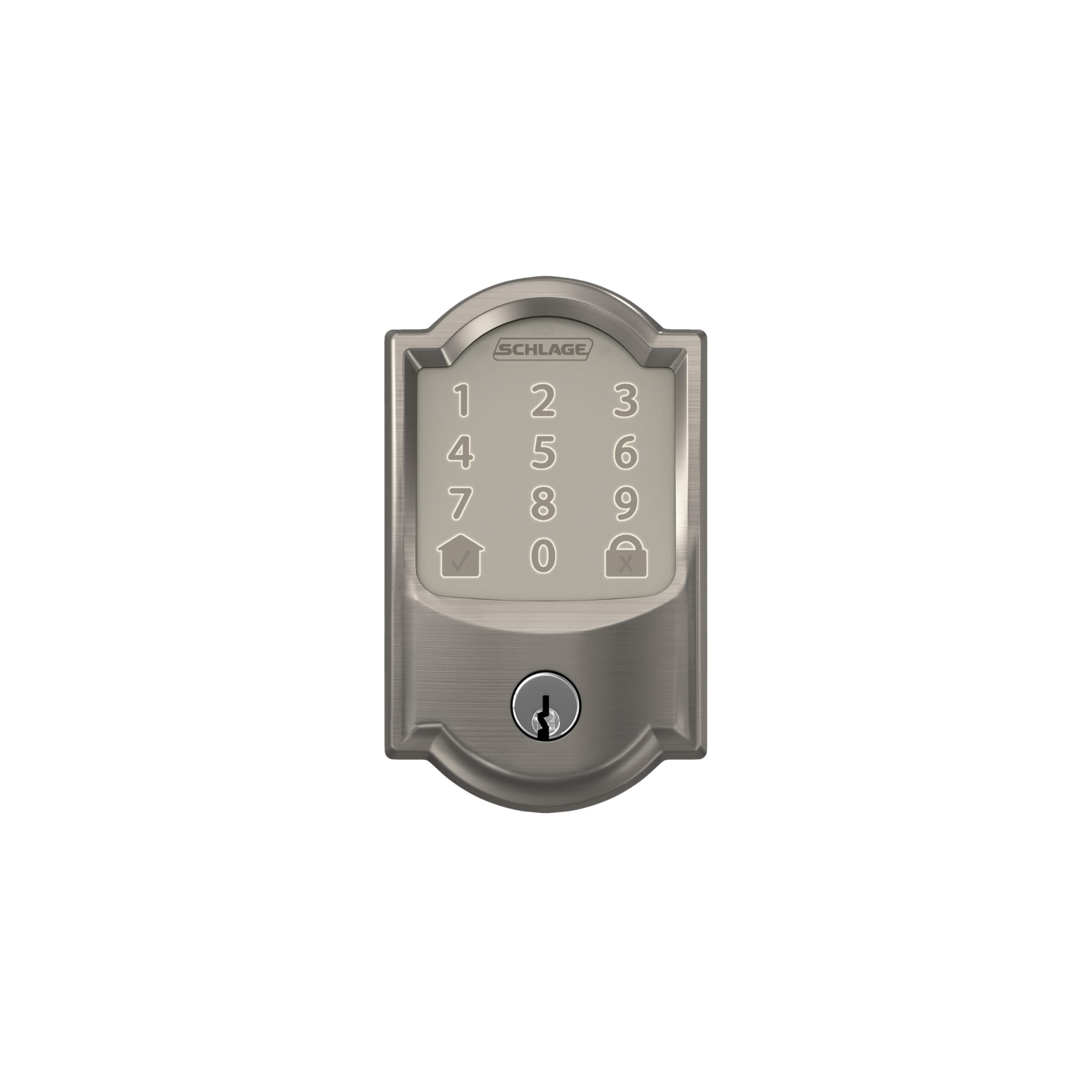 Schlage Encode Smart Wi-Fi Deadbolt Lock with Touchscreen Keypad, Keyless Front Door Entry, App Control, Alexa, Google Home and Airbnb Compatible, Satin Nickel, BE489WB CAM 619 - Image 9