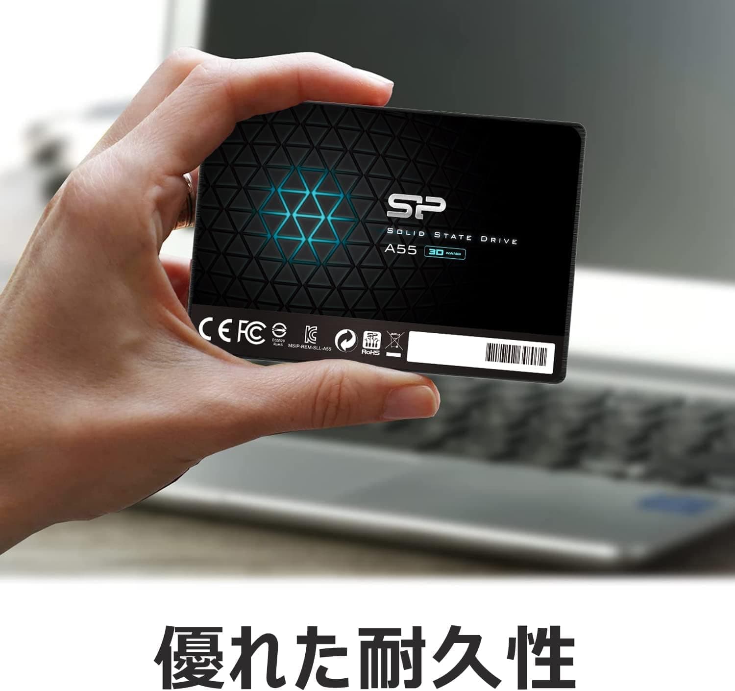 Silicon Power-512GB SSD 3D NAND A55 SLC Cache Performance Boost SATA III 2.5" 7mm (0.28") Internal Solid State Drive Black - Image 3