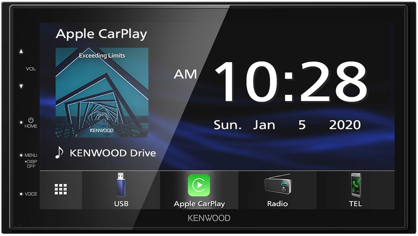 Kenwood DMX47S Digital Car Multimedia Player, 6.8" Capacitive Touch Screen, Apple CarPlay & Android Auto, Built-in Bluetooth, True Mirroring via USB, Rear View Camera Input & Superior Car Audio