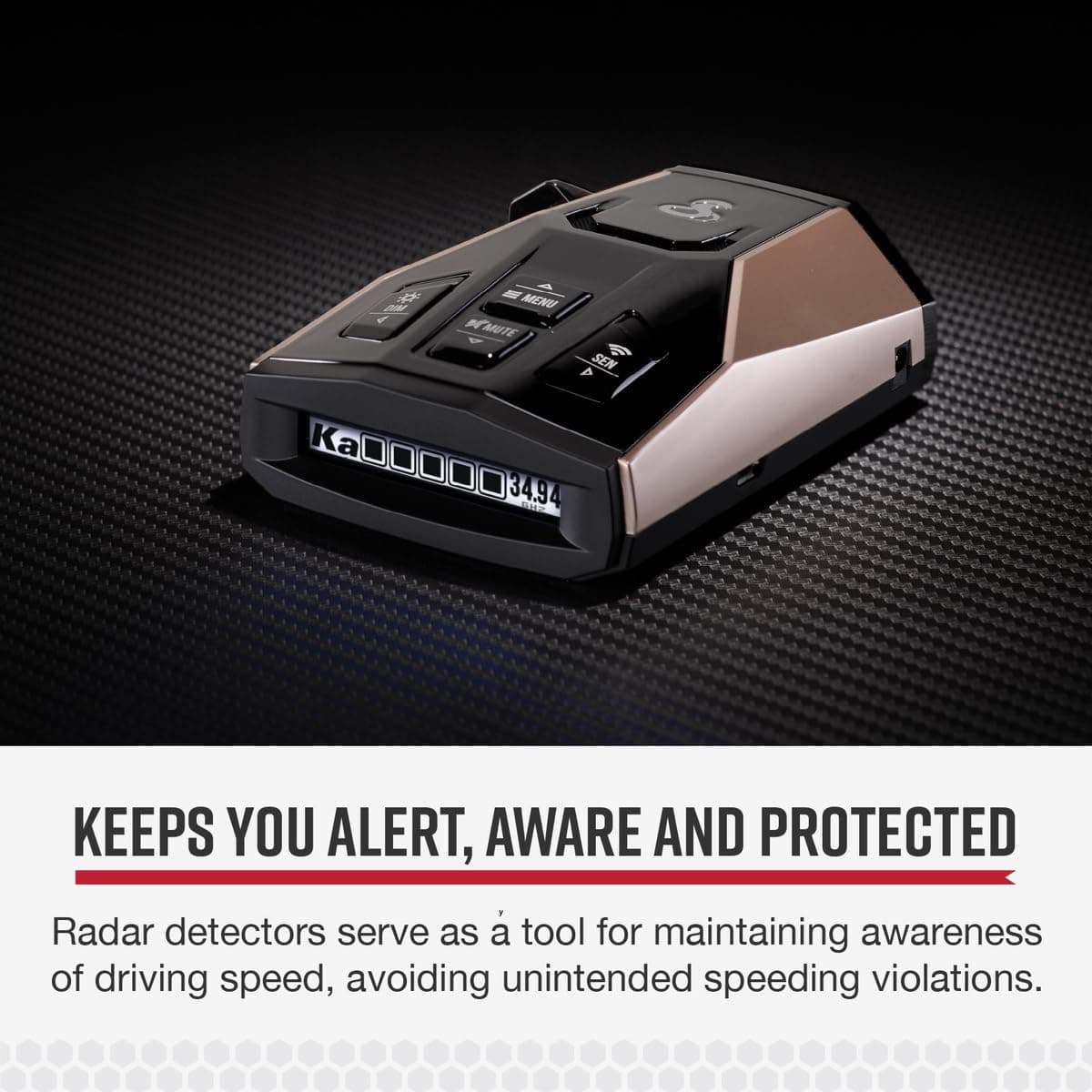 Cobra RAD 450 Laser Radar Detector: Long Range, False Alert Filter, Voice Alert & OLED Display, Black, RAD450 - Image 2