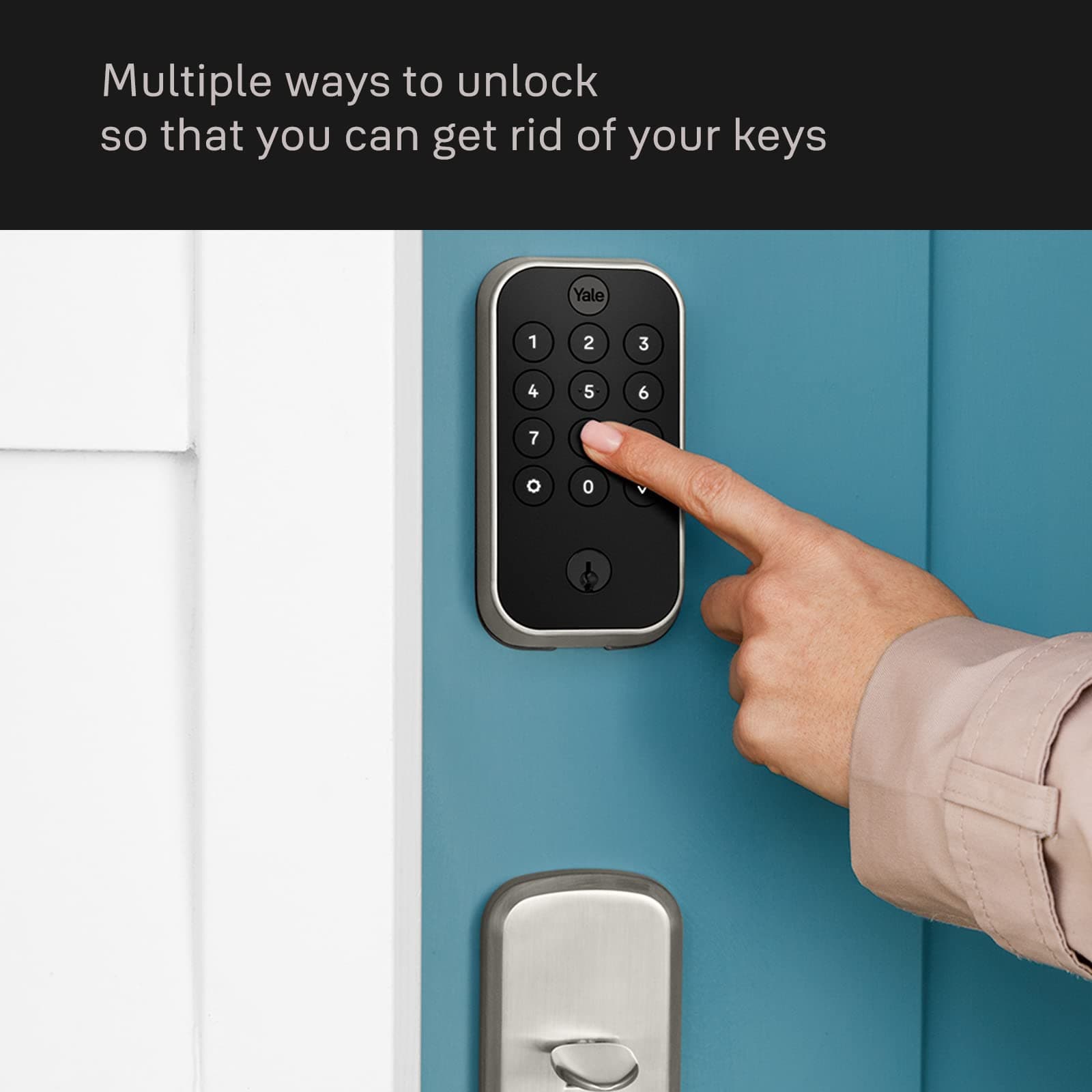 Yale Security Assure Lock 2 Deadbolt, Black Suede Keyed Smart Entry Door Lock with Wi-Fi Connected Keypad for Code Entry and Remote Access, YRD410-WF1-BSP - Image 3