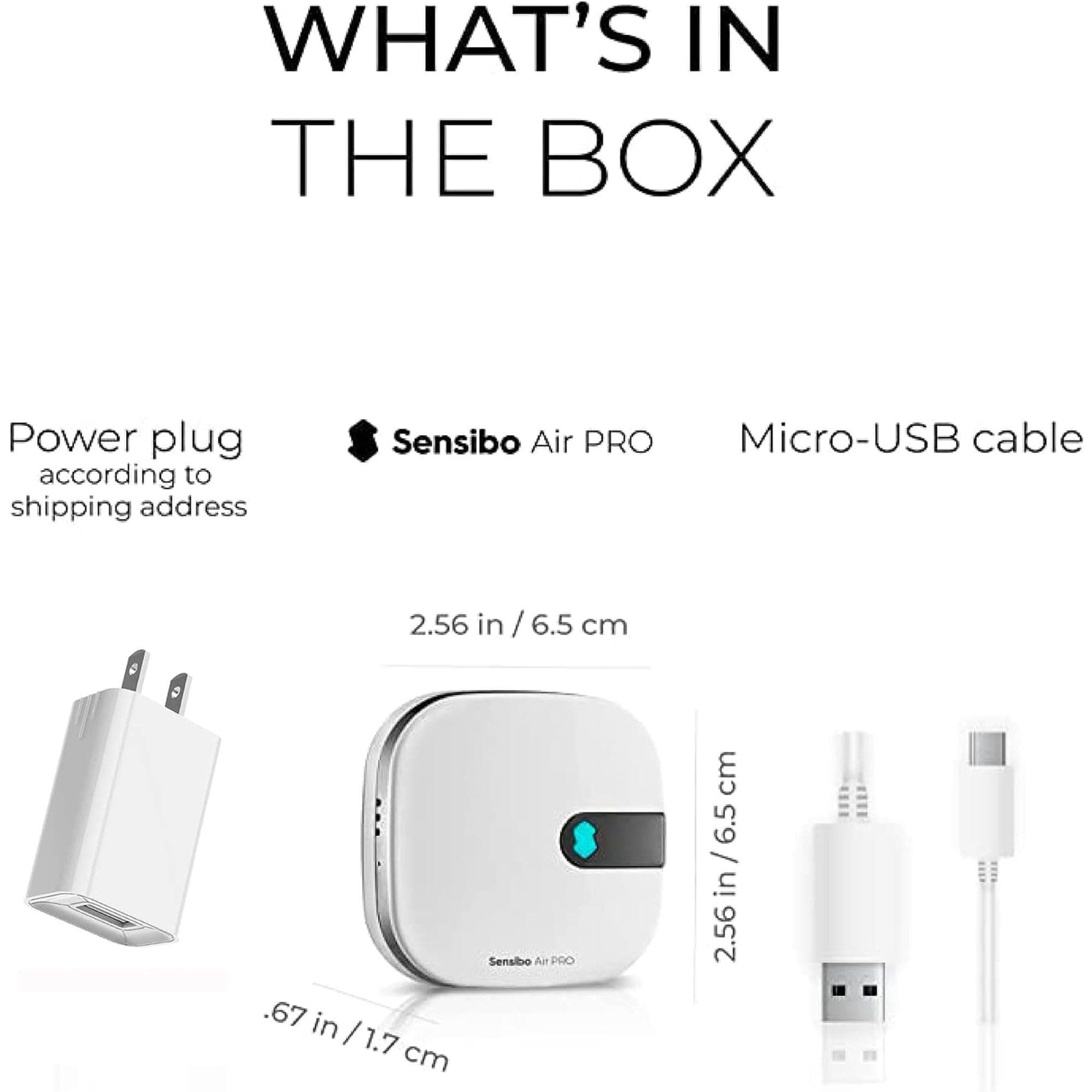 Sensibo Air PRO - Air Conditioner Smart Controller & Air Quality Sensor. Smart Thermostat for Mini Split, Window, Portable AC. Temp & Humidity Sensors. Google, Alexa, Siri & Apple HomeKit Compatible - Image 2