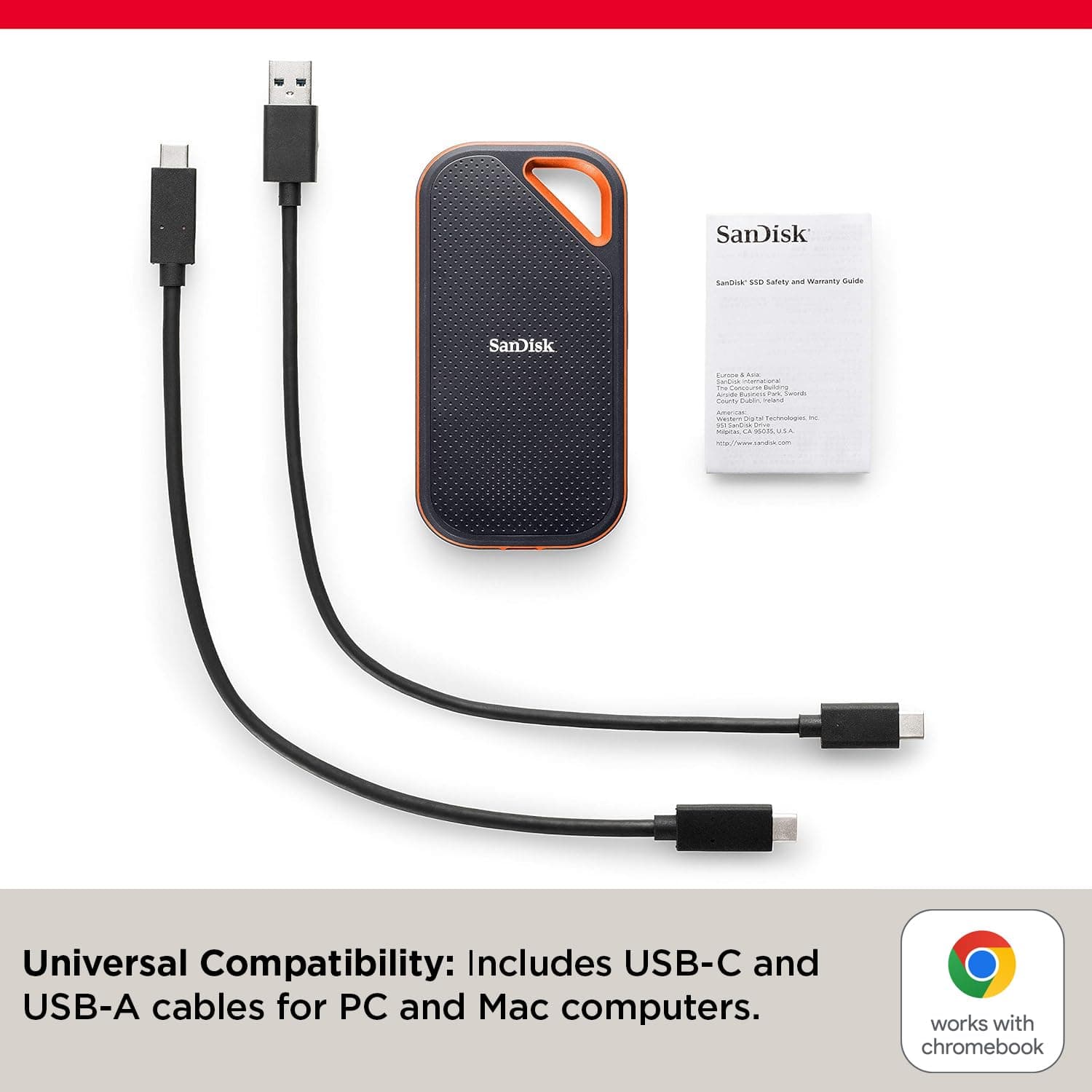 SANDISK 2TB Extreme PRO Portable SSD - Up to 2000MB/s - USB-C, USB 3.2 Gen 2x2, IP65 Water and Dust Resistance, Updated Firmware - External Solid State Drive - SDSSDE81-2T00-G25 - Image 4