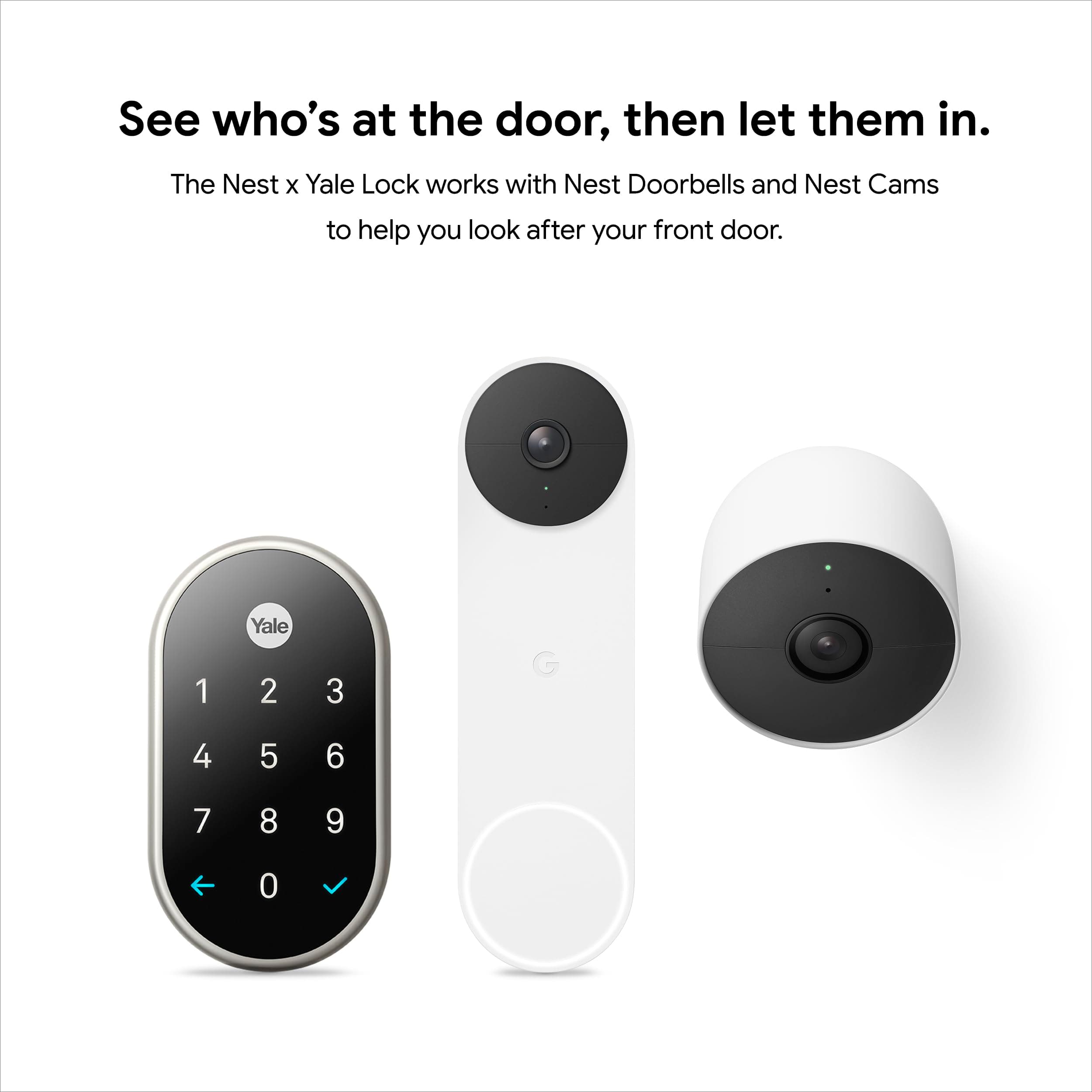 Google Nest x Yale Lock - Tamper-Proof Smart Lock for Keyless Entry - Keypad Deadbolt Lock for Front Door - Satin Nickel - Image 9