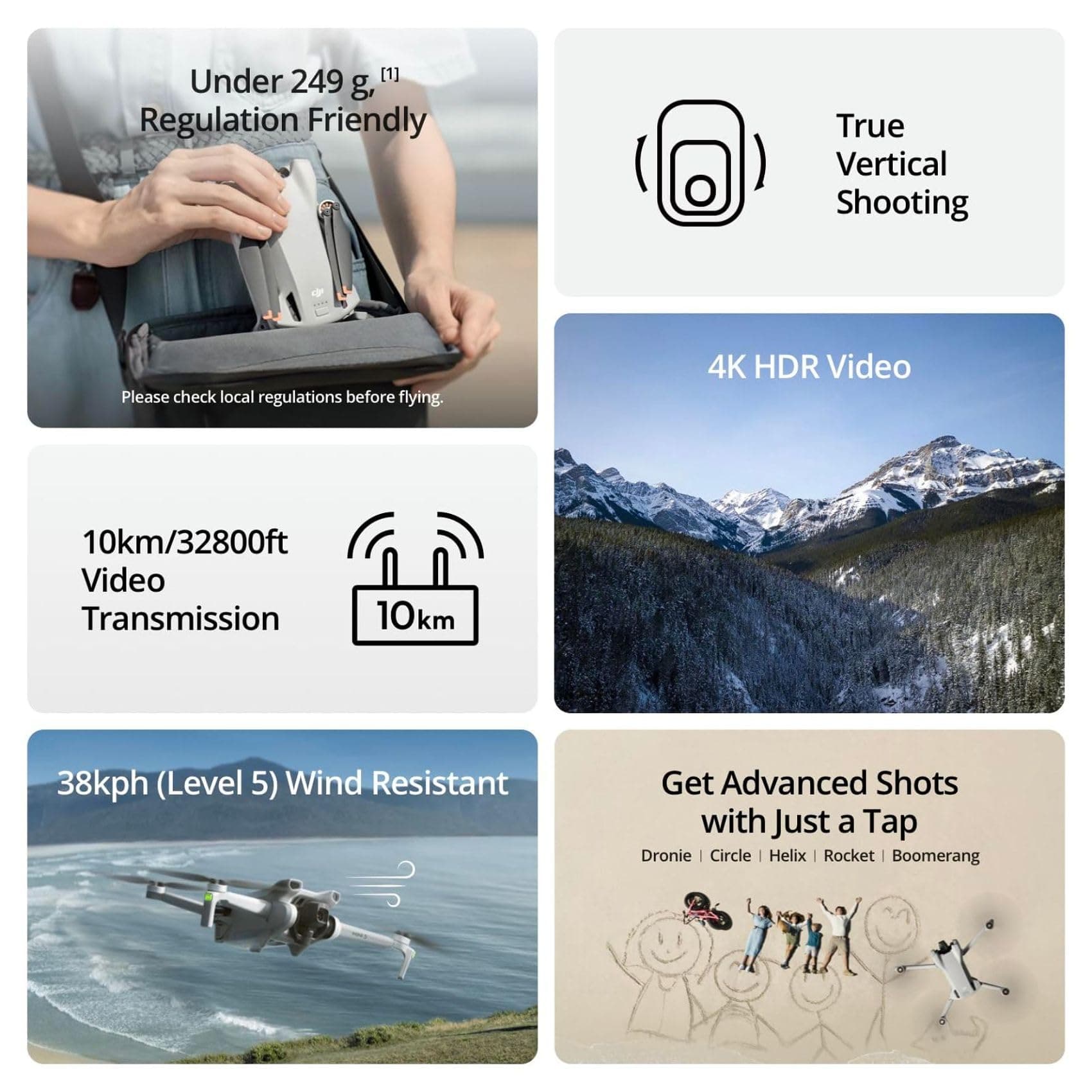 DJI Mini 3 Fly More Combo (DJI RC), Drones with Camera for Adults 4K, 3 Batteries for 114-min Flight Time, Vertical Shooting, 32800ft (10km) Video Transmission, Lightweight Mini Drone for Beginners - Image 2