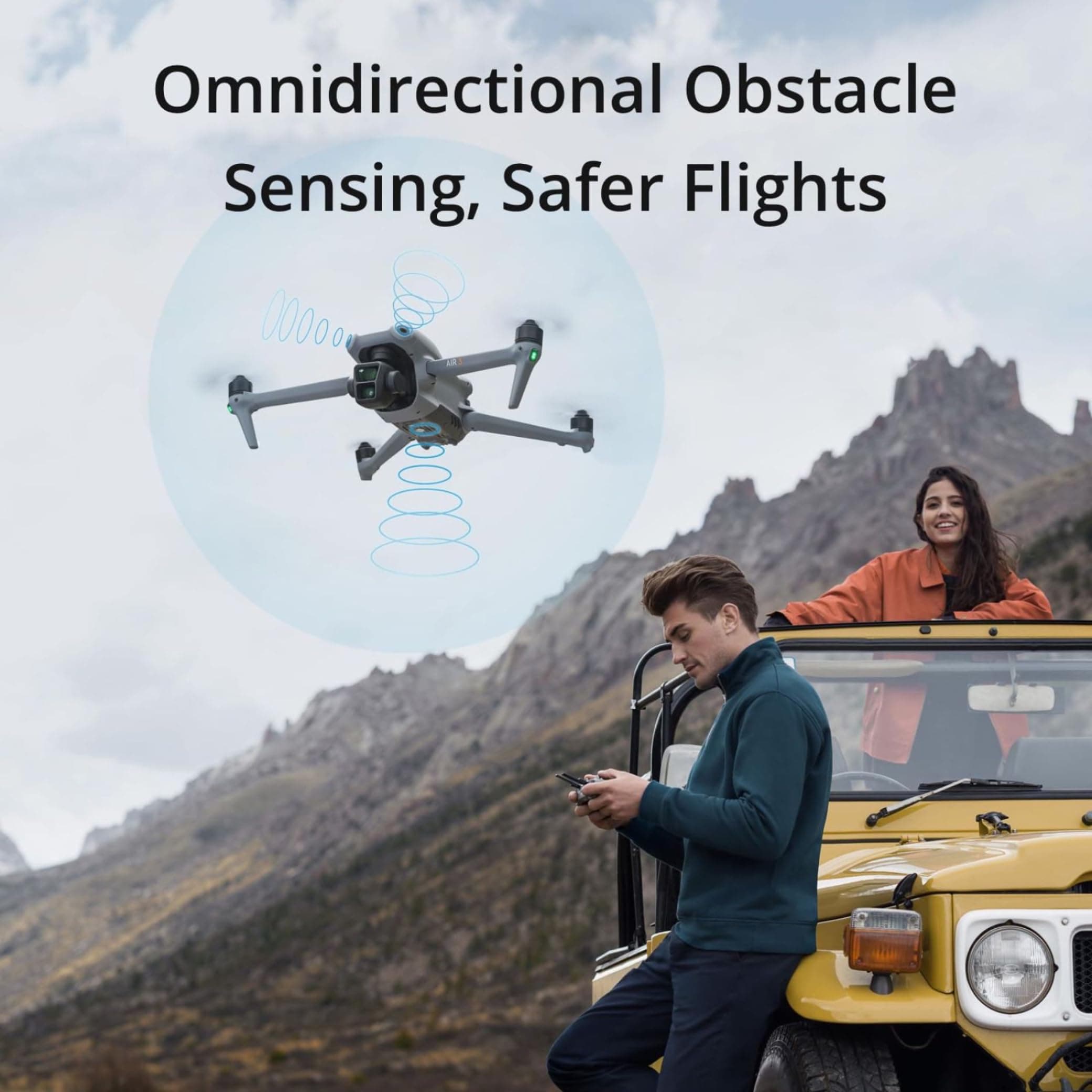 DJI Air 3 Fly More Combo with DJI RC 2, Drone with Camera 4K, Dual Primary Cameras, 3 Batteries for Extended Flight Time, 48MP Photo, 20Km Max Video Transmission, FAA Remote ID Compliant - Image 5